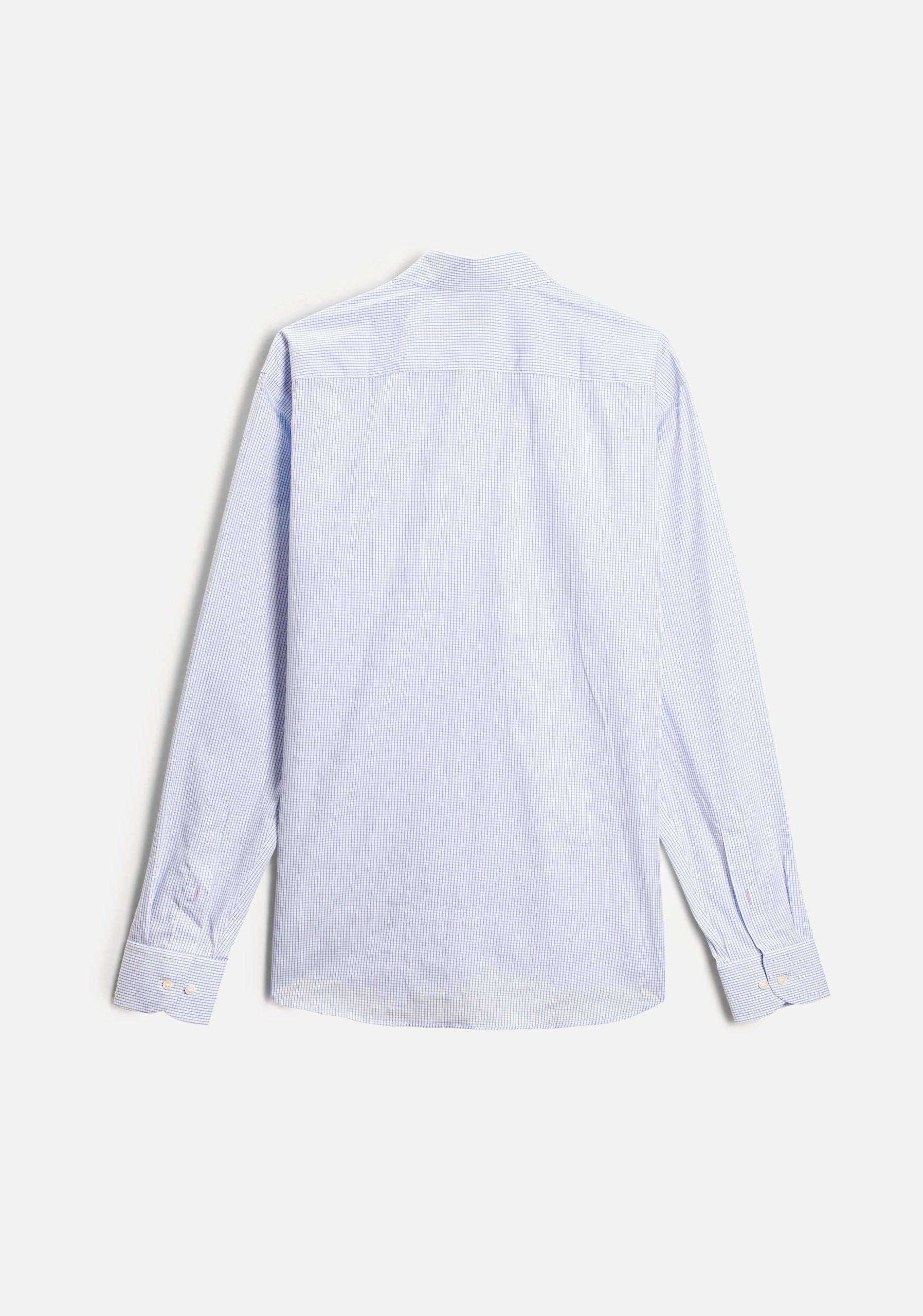 Camisa H CBD Cuadros Peq Azul Claro