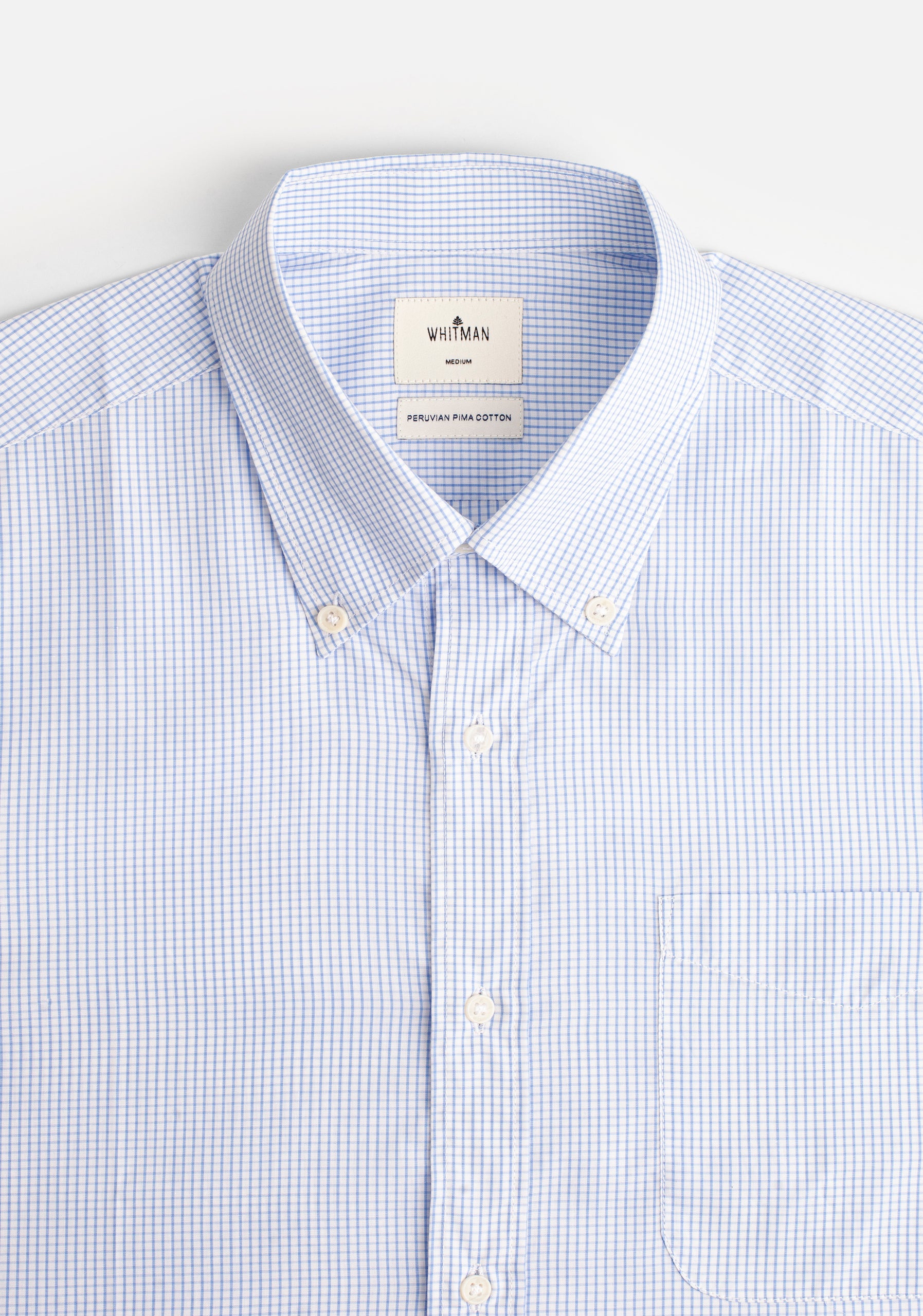 Camisa H CBD Cuadros Peq Azul Claro
