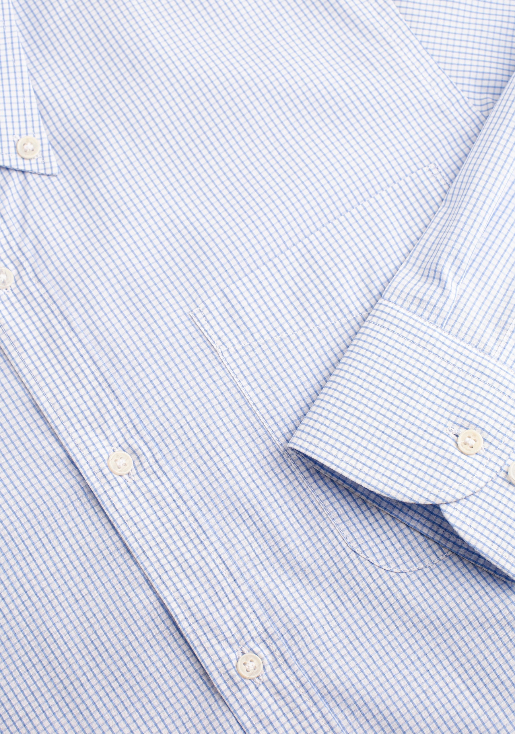 Camisa H CBD Cuadros Peq Azul Claro