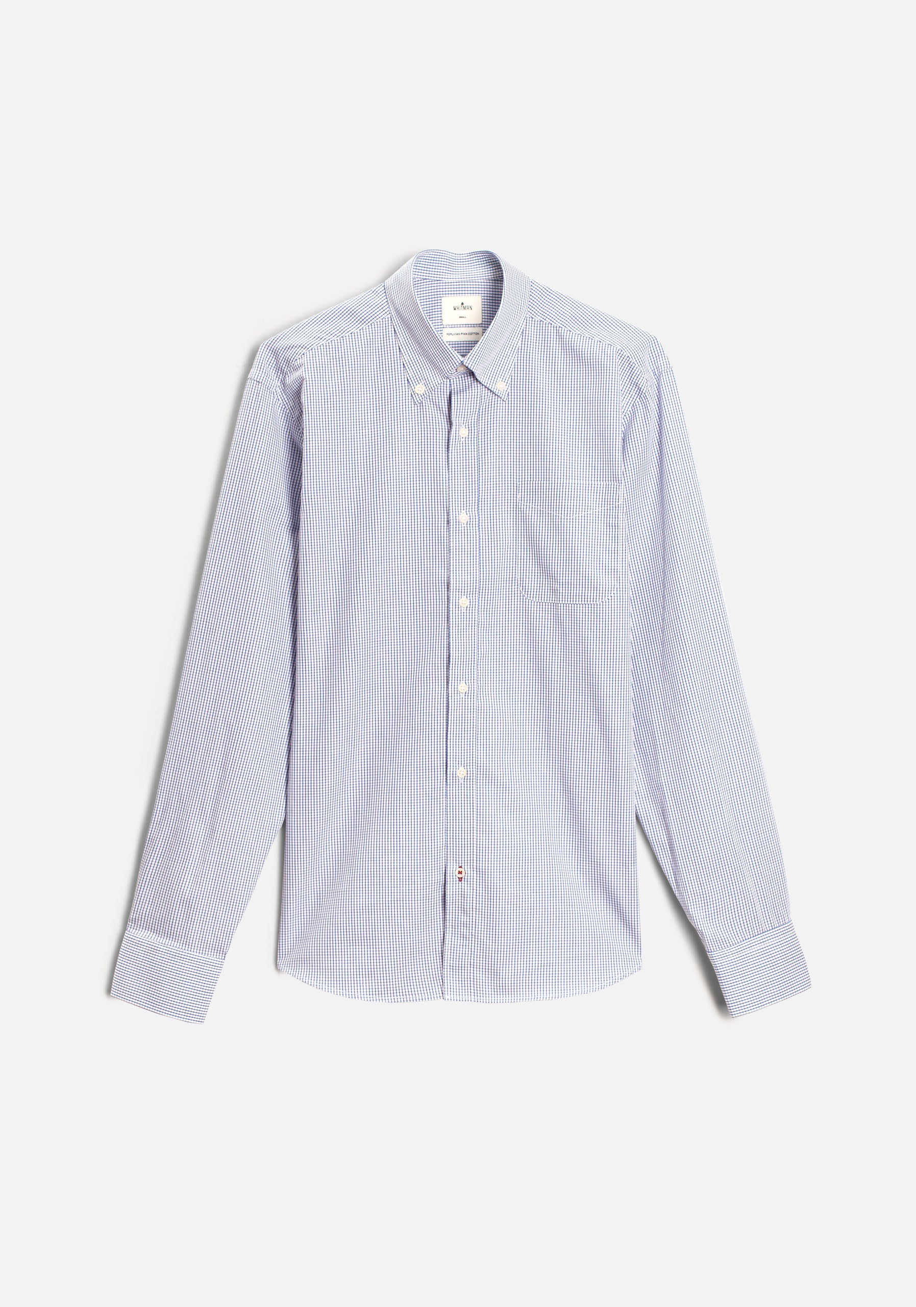 Camisa H CBD Cuadros Peq Azul Osc