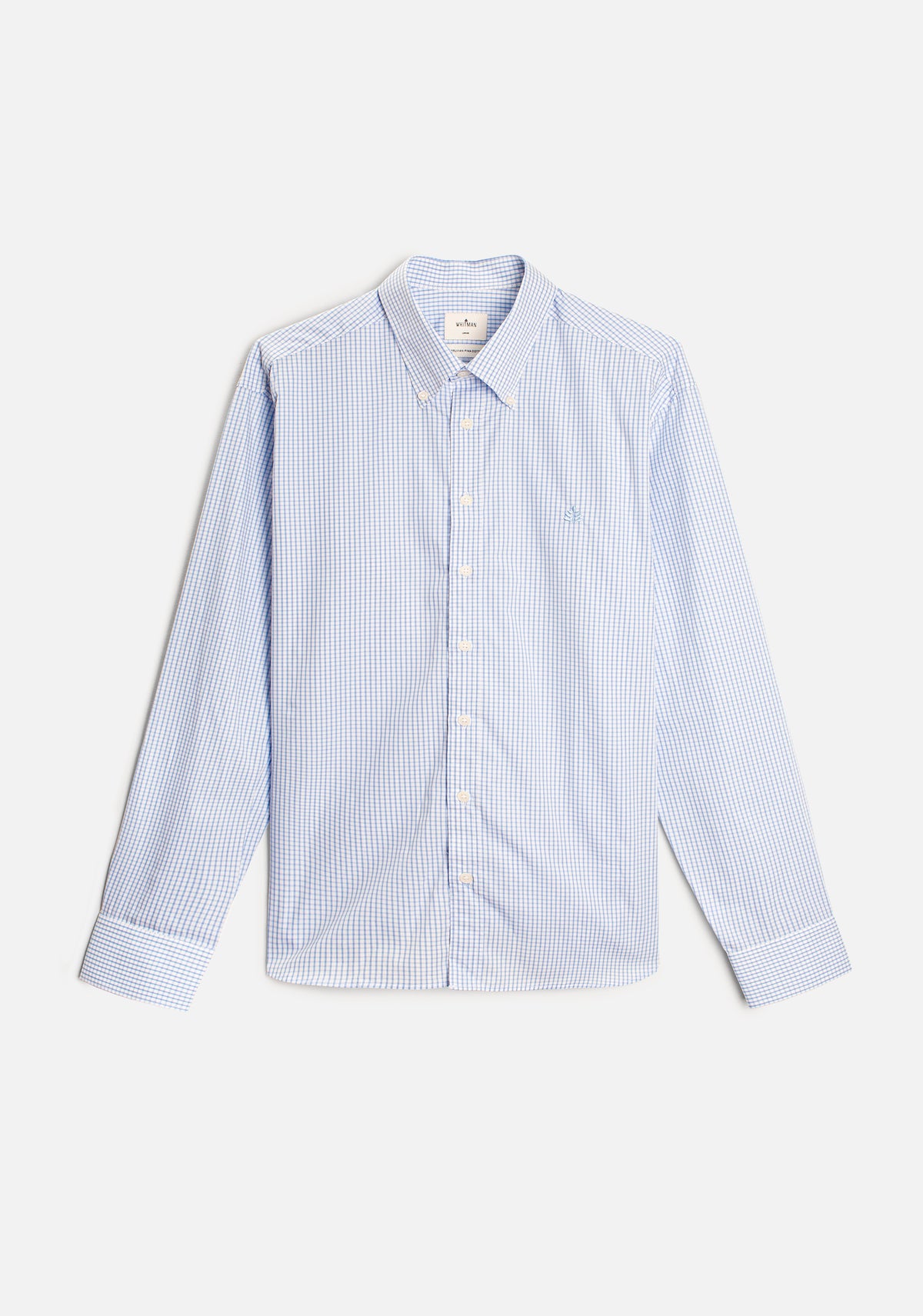Camisa para hombre color azul claro 100% algodón