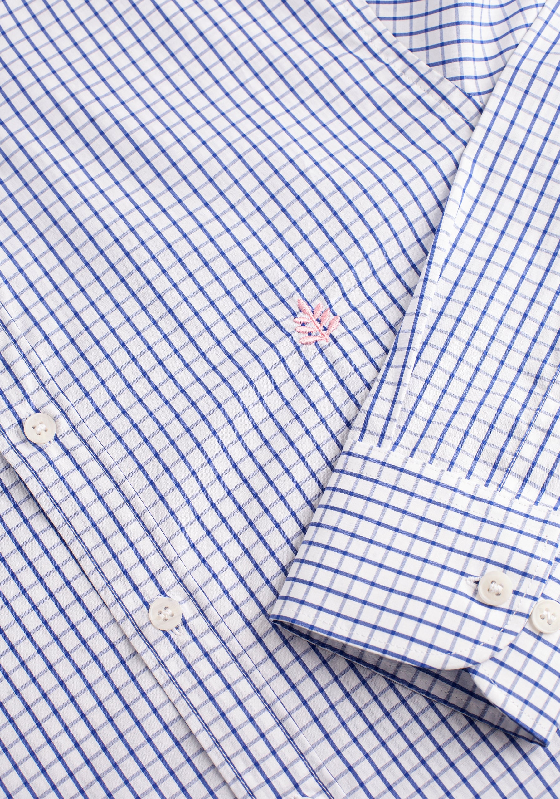 Camisa H CBD Cuadros Grd. L-Ros Azul Oscuro