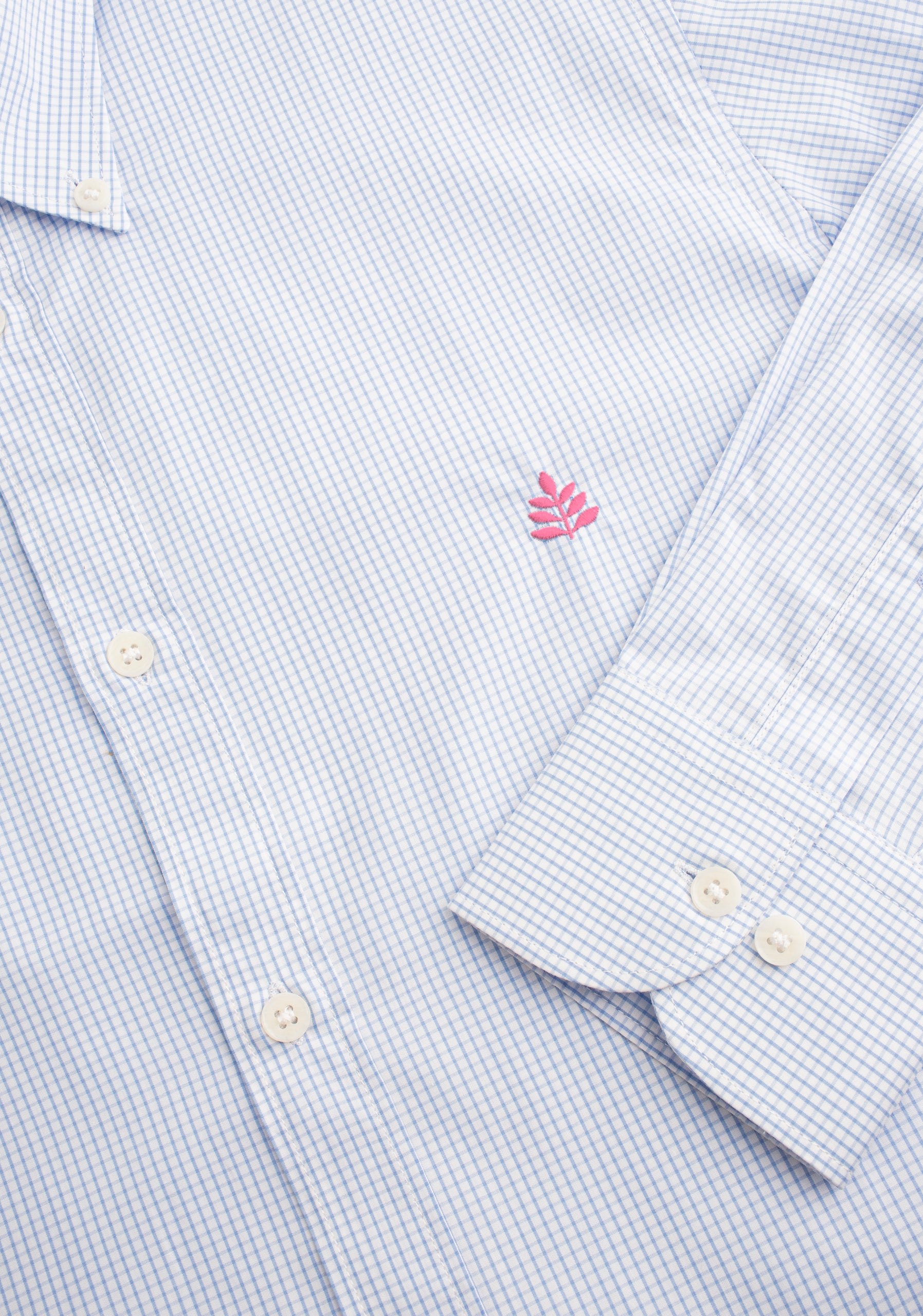 Camisa H CBD Cuadros Med L-Fuc Azul Medio