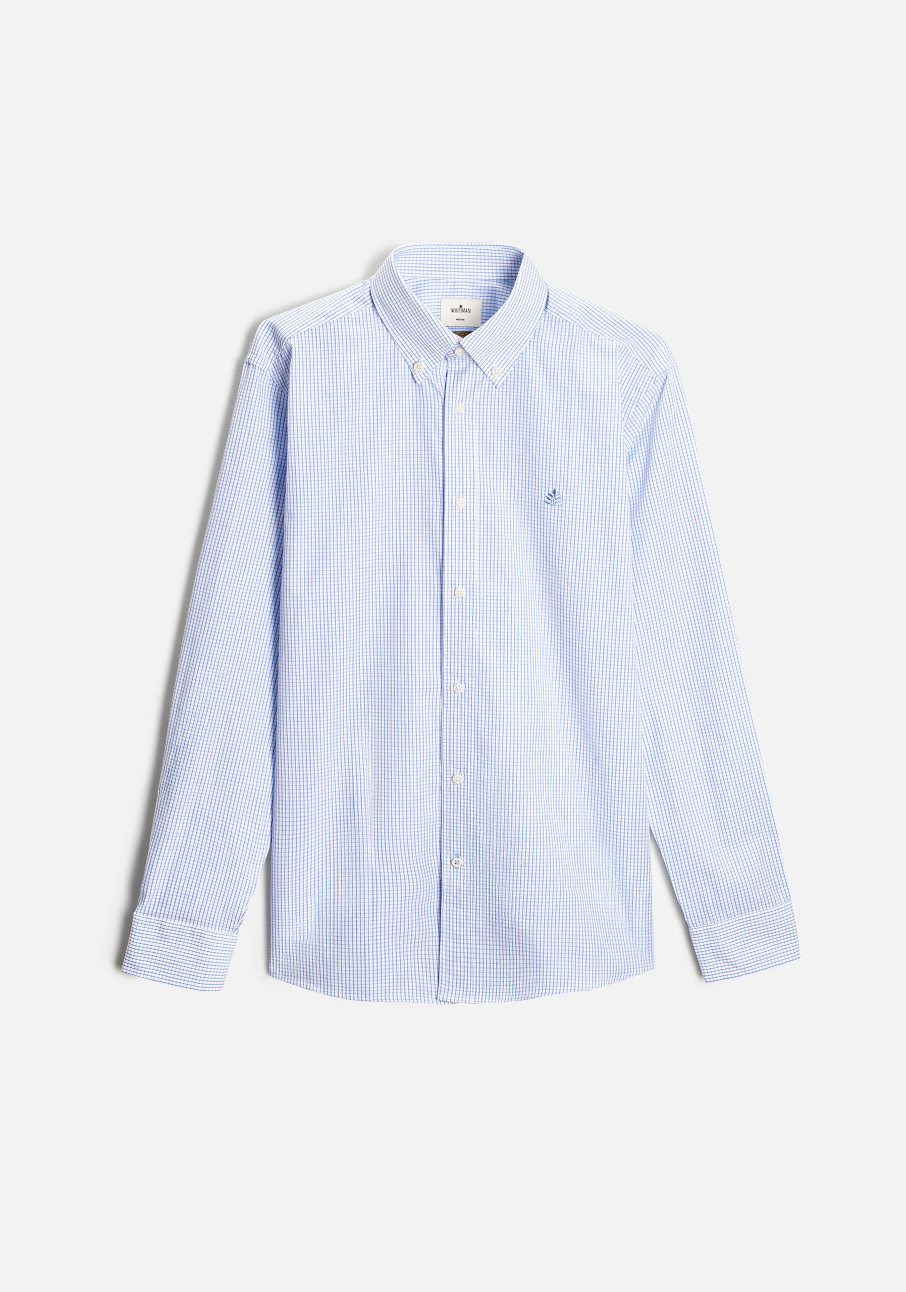 Camisa H CBD Cuadros L-Azl Azul Claro