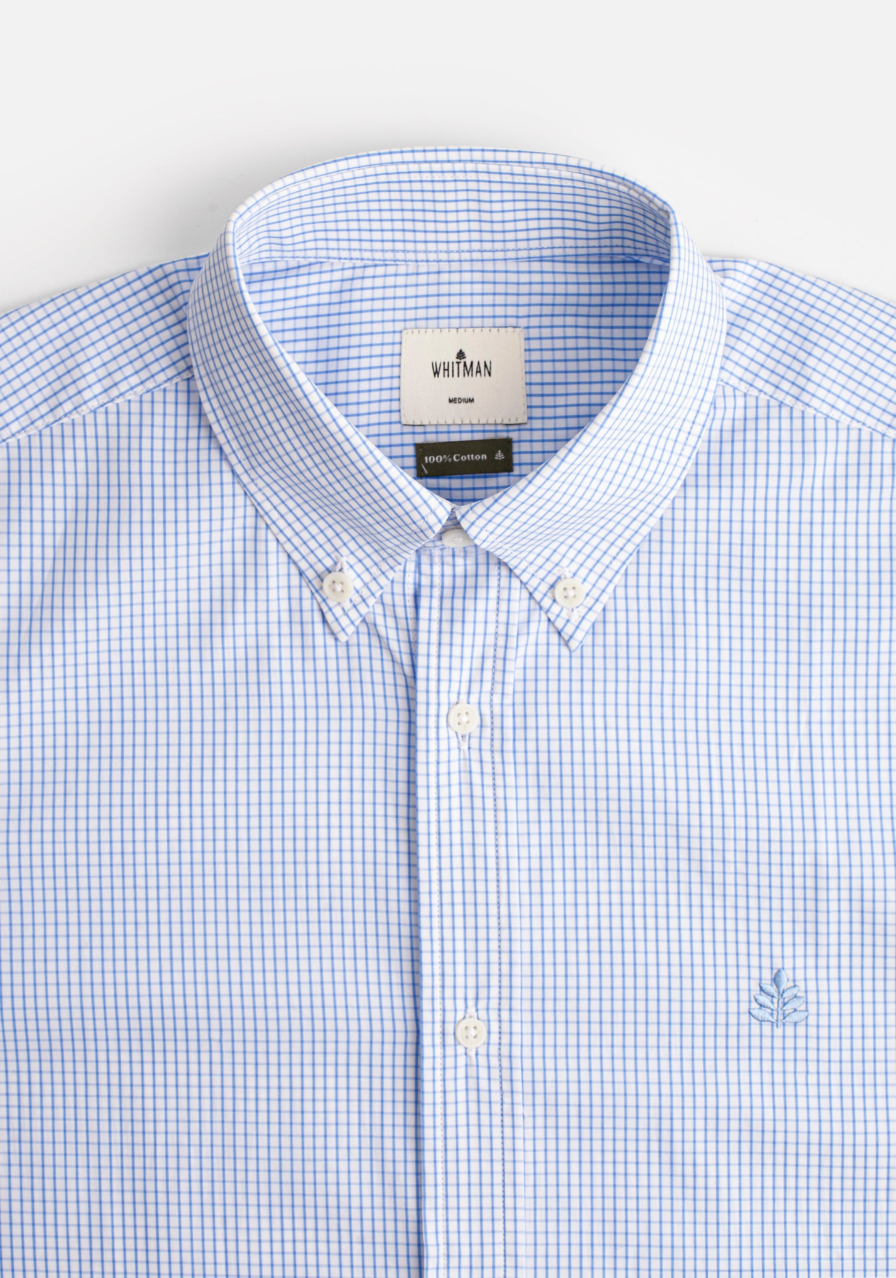 Camisa H CBD Cuadros L-Azl Azul Claro