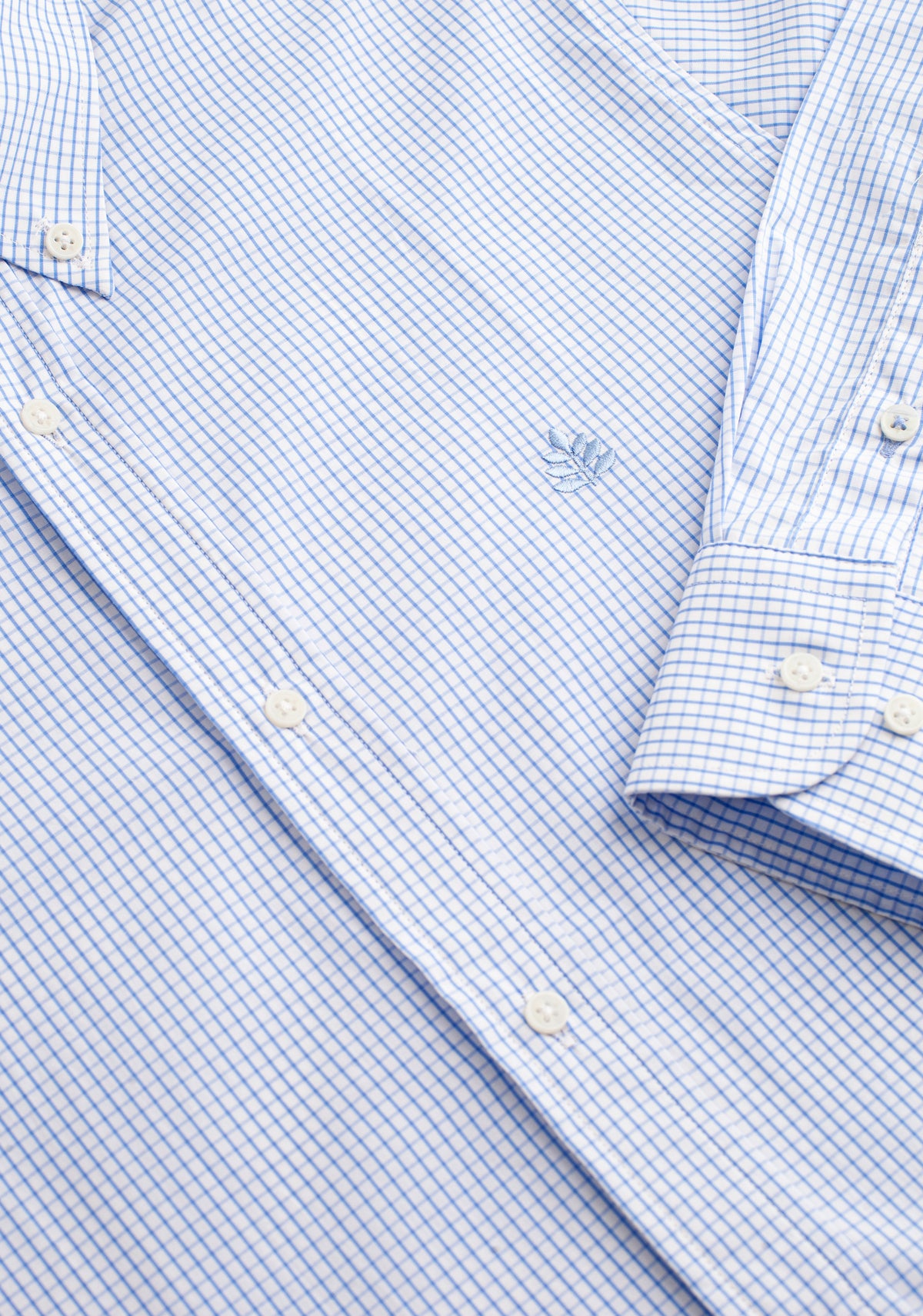 Camisa H CBD Cuadros L-Azl Azul Claro
