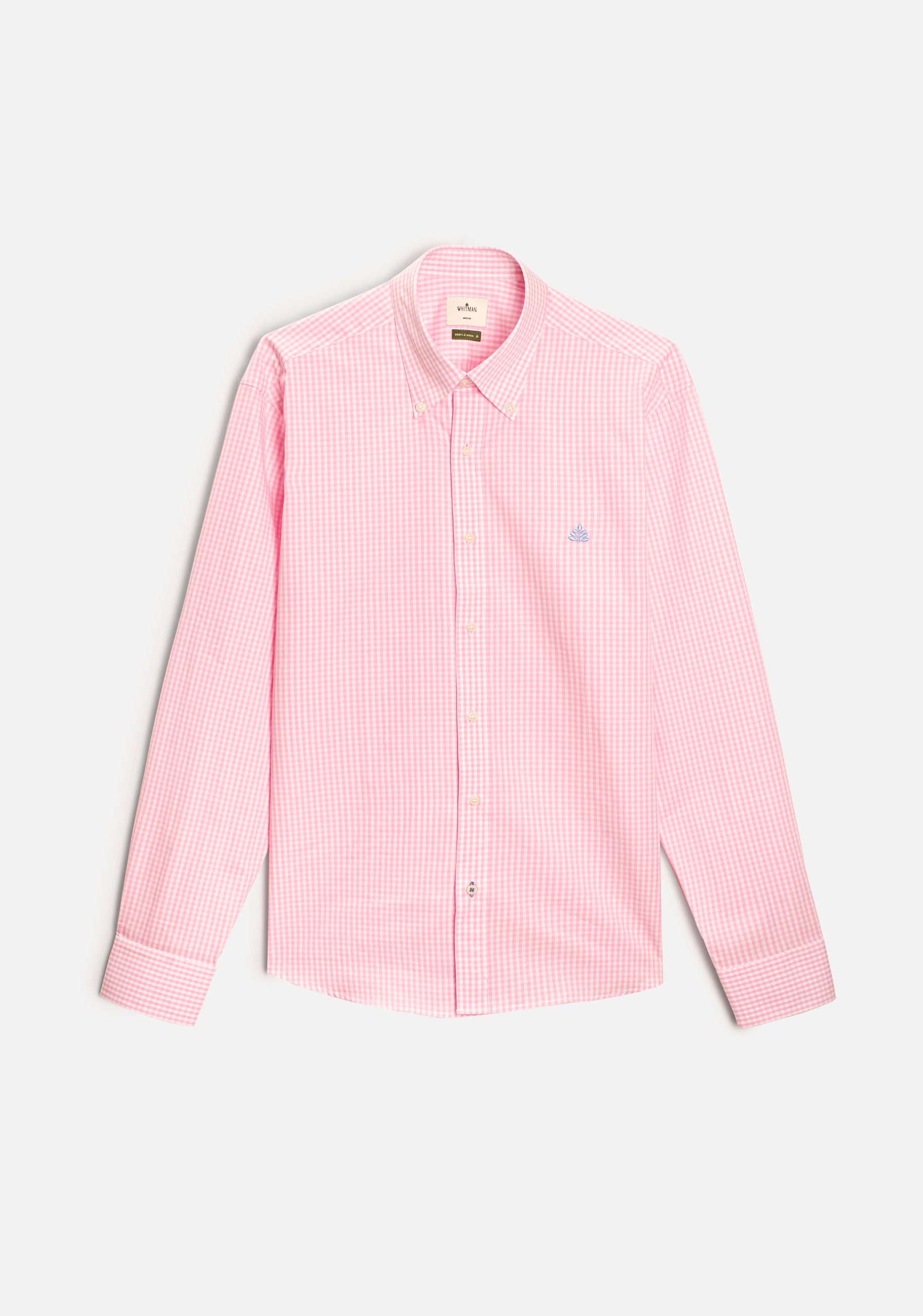Camisa H CBD Cuadros Peq L-Azl Rosado Claro