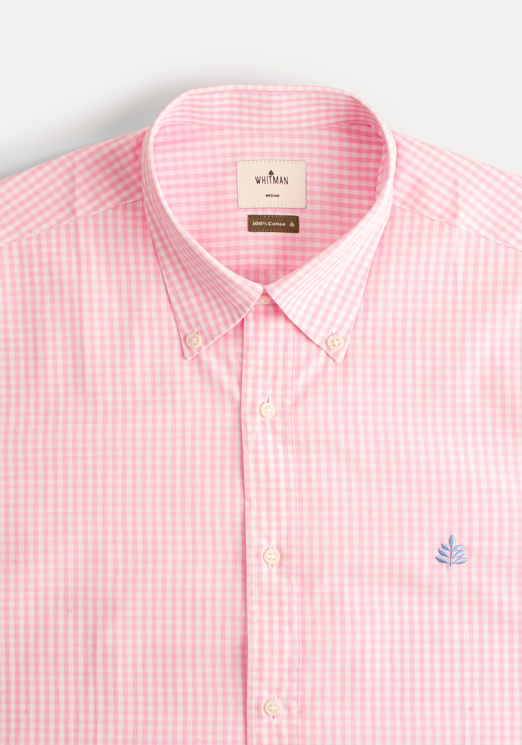 Camisa H CBD Cuadros Peq L-Azl Rosado Claro