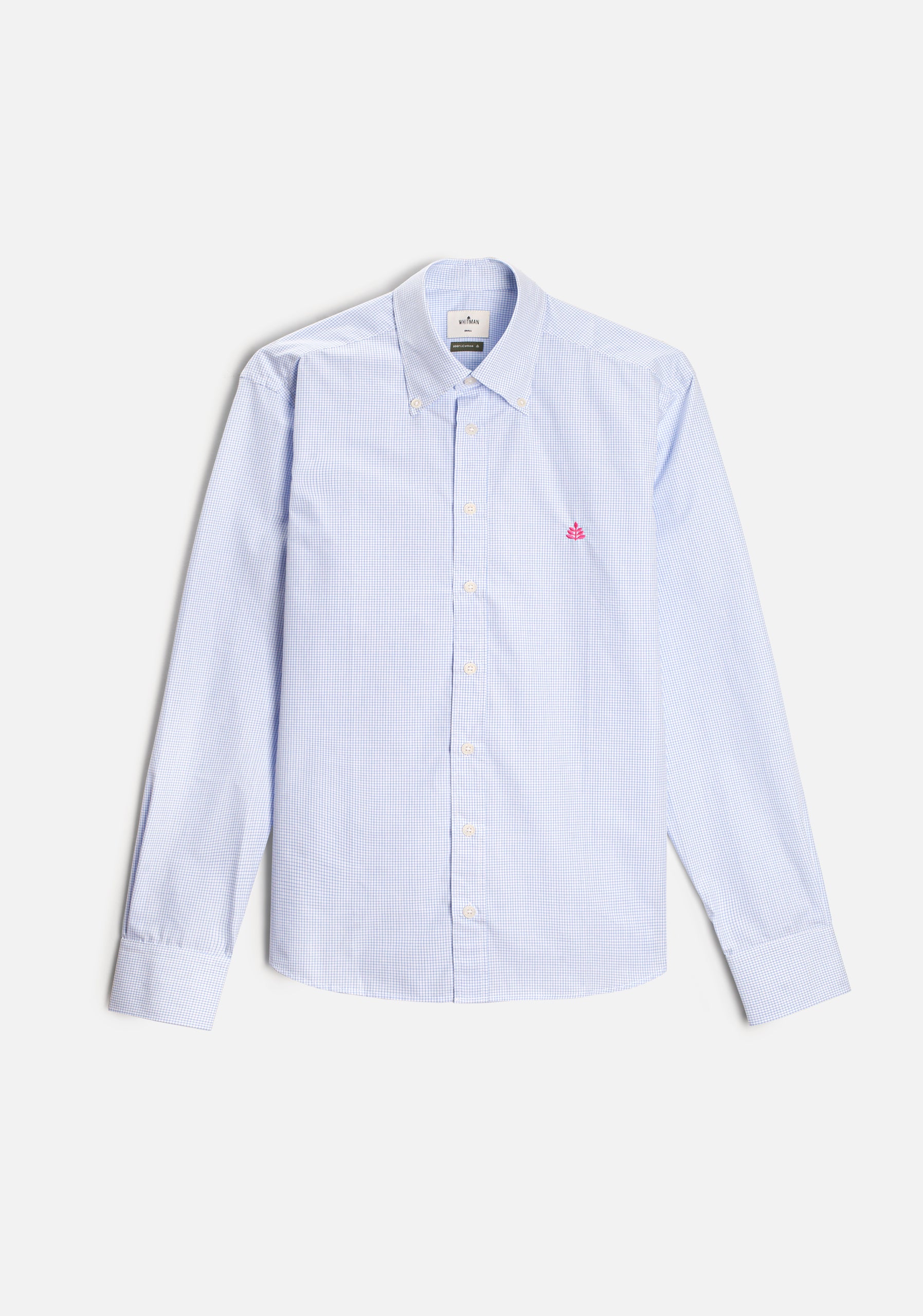 Camisa H CBD Cuadros Peq. L-Fuc Azul Claro