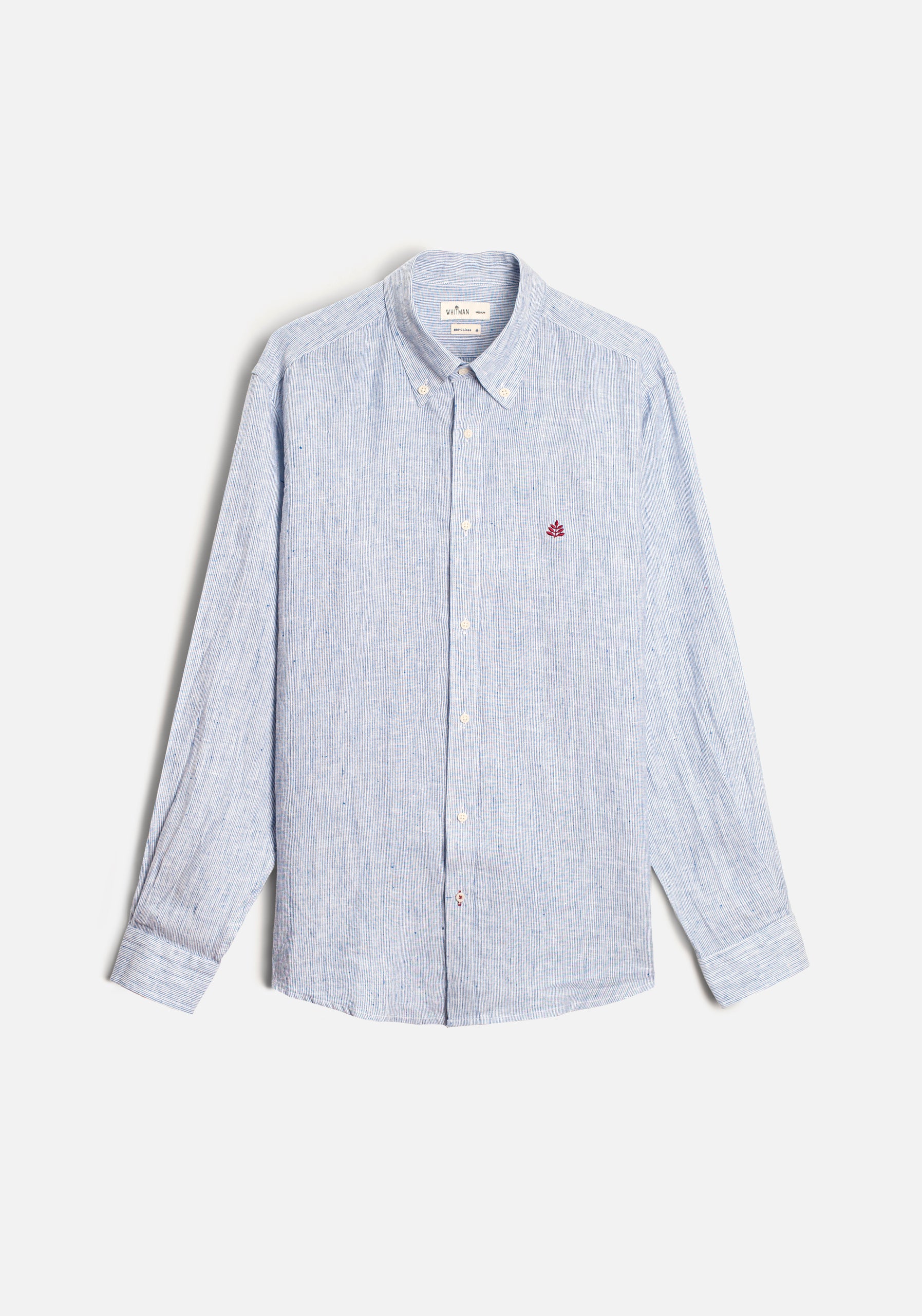 Camisa H CBD Lino L-Vin Rayas Azul Claro-Blanco