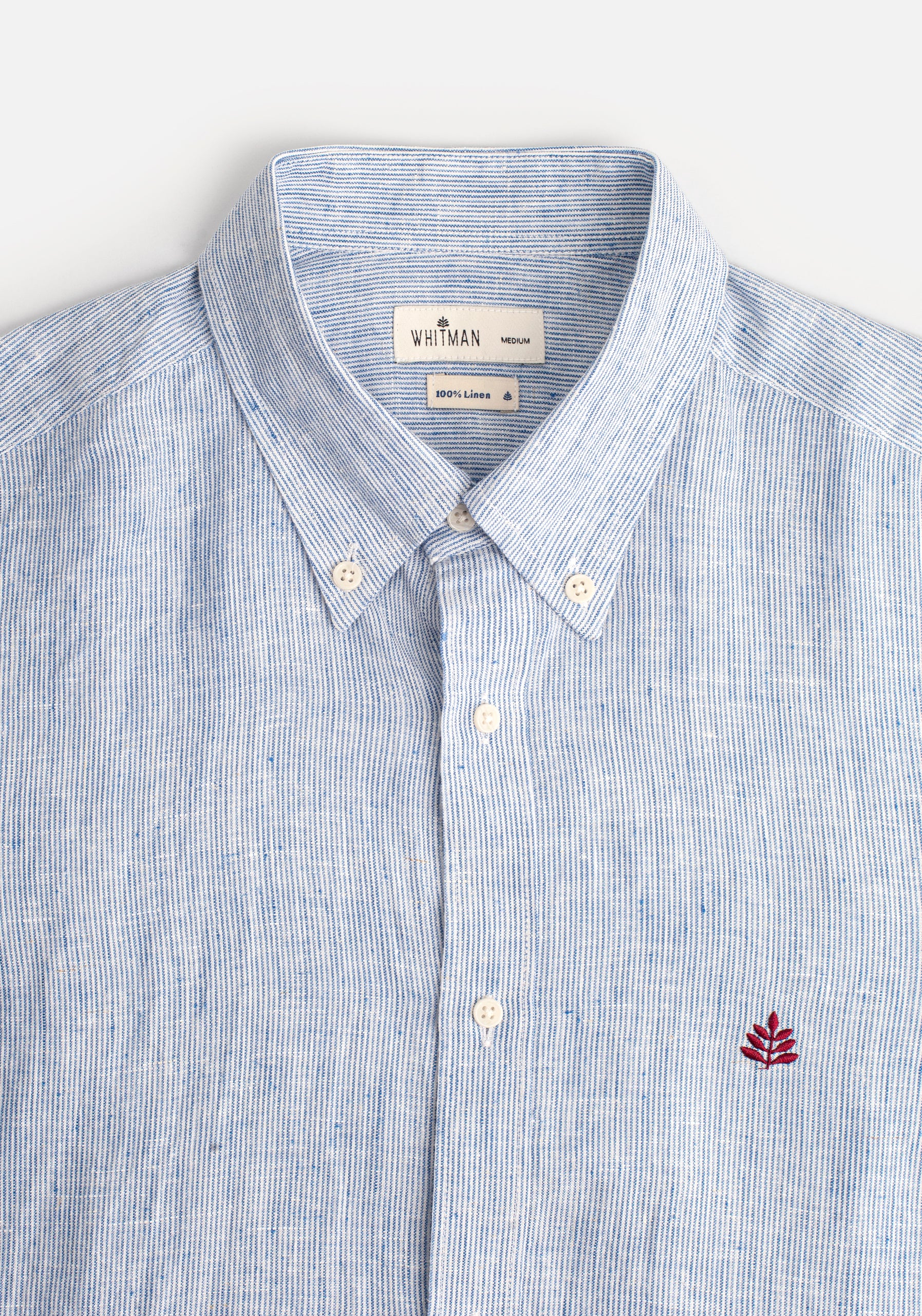 Camisa H CBD Lino L-Vin Rayas Azul Claro-Blanco