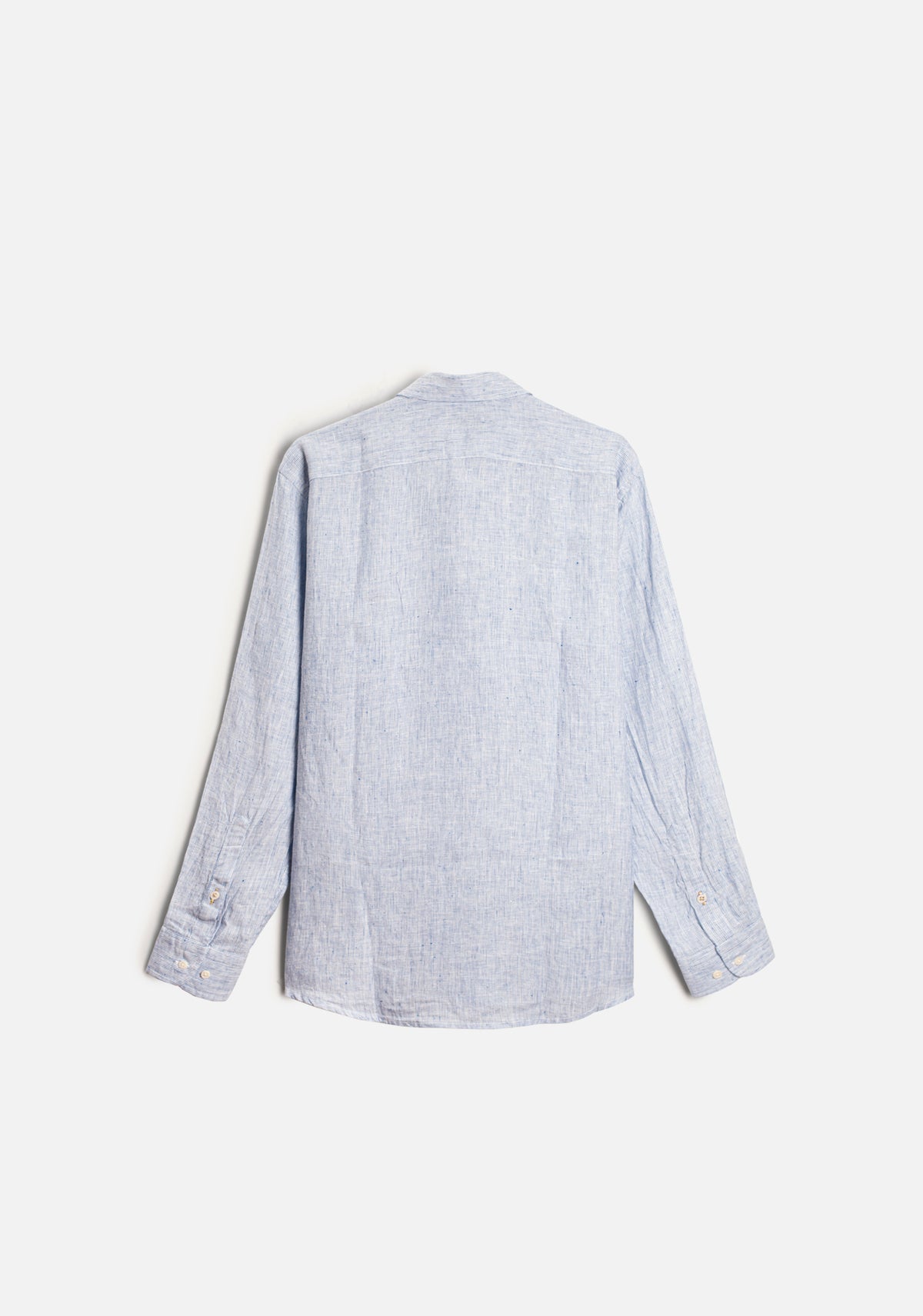 Camisa H CBD Lino Rayas L-Mos Azul Osc