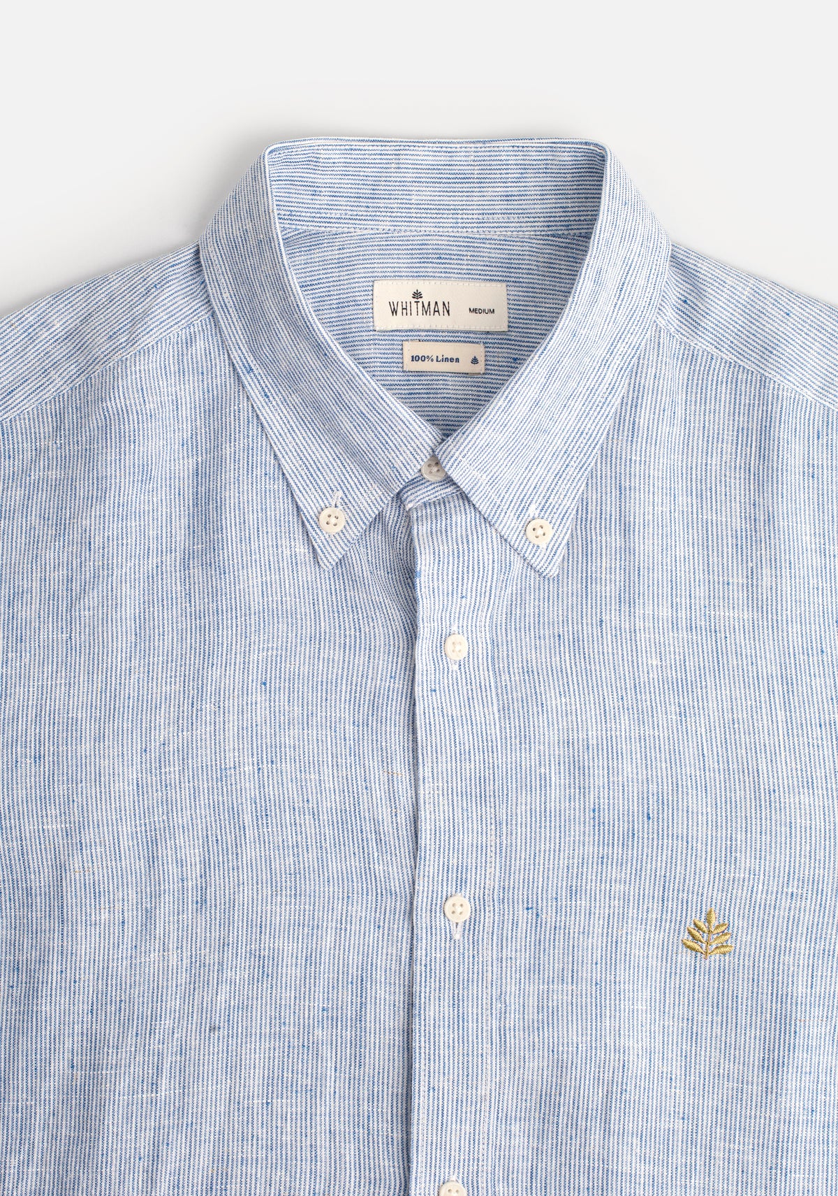 Camisa H CBD Lino Rayas L-Mos Azul Osc
