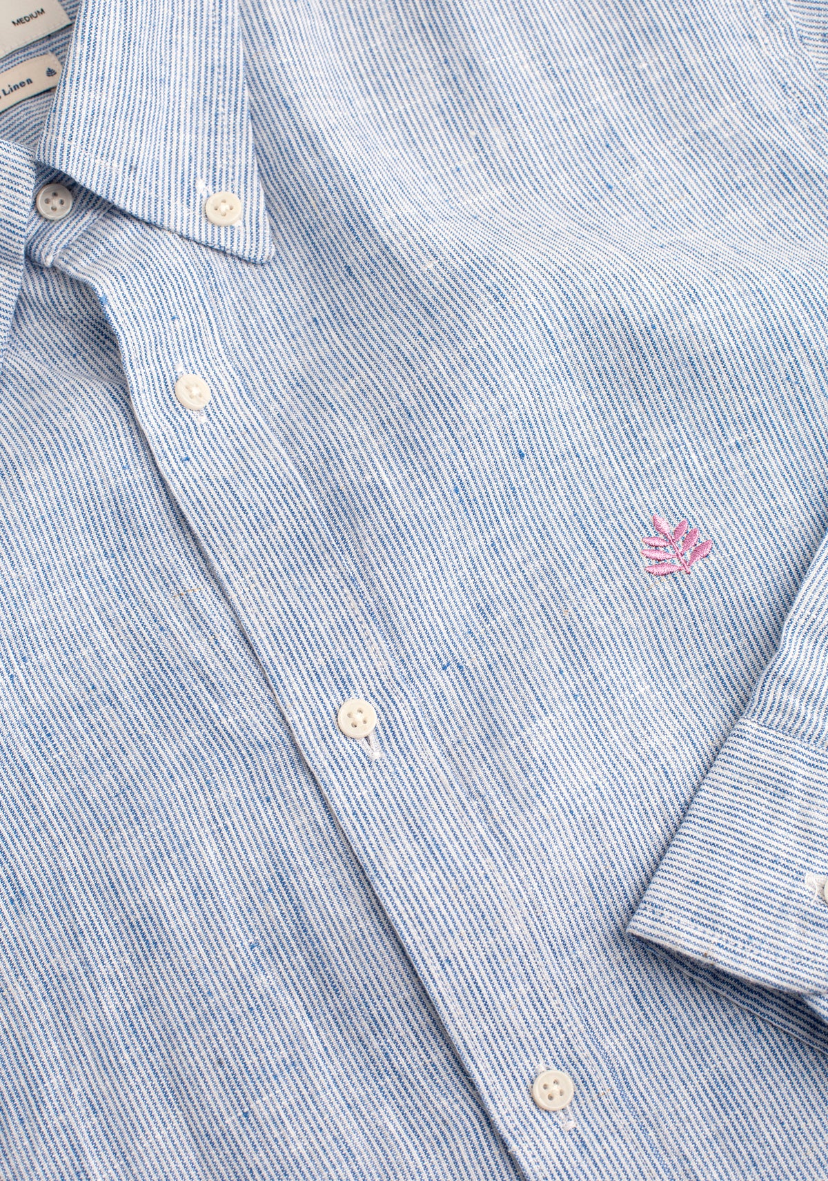 Camisa H CBD Lino Rayas L-Ros Azul Osc-2