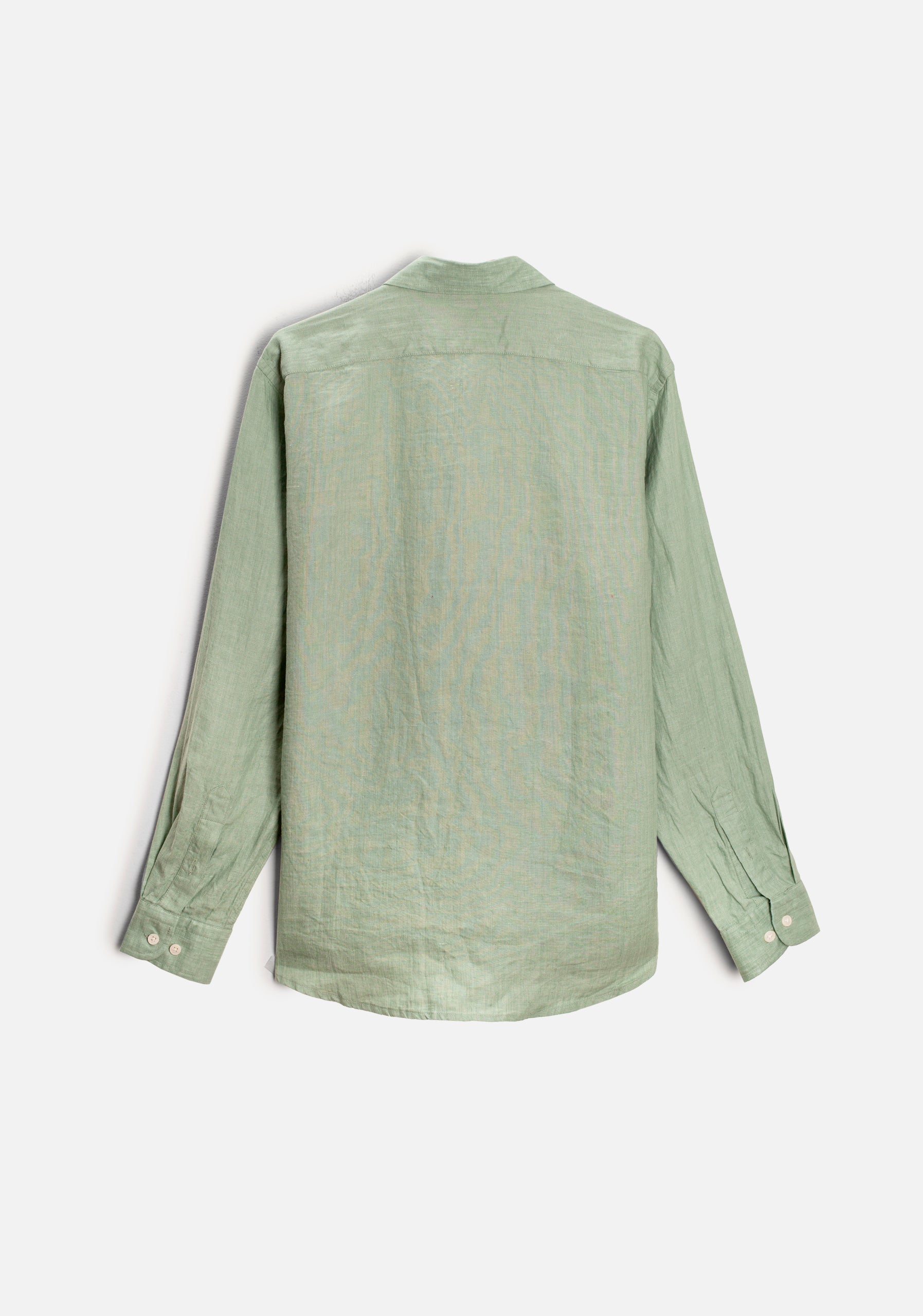 Camisa H CBD Lino Unicolor Verde Med L-Atn