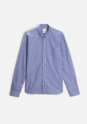 Camisa H CBD Rayas Bols Anc Azul Medio