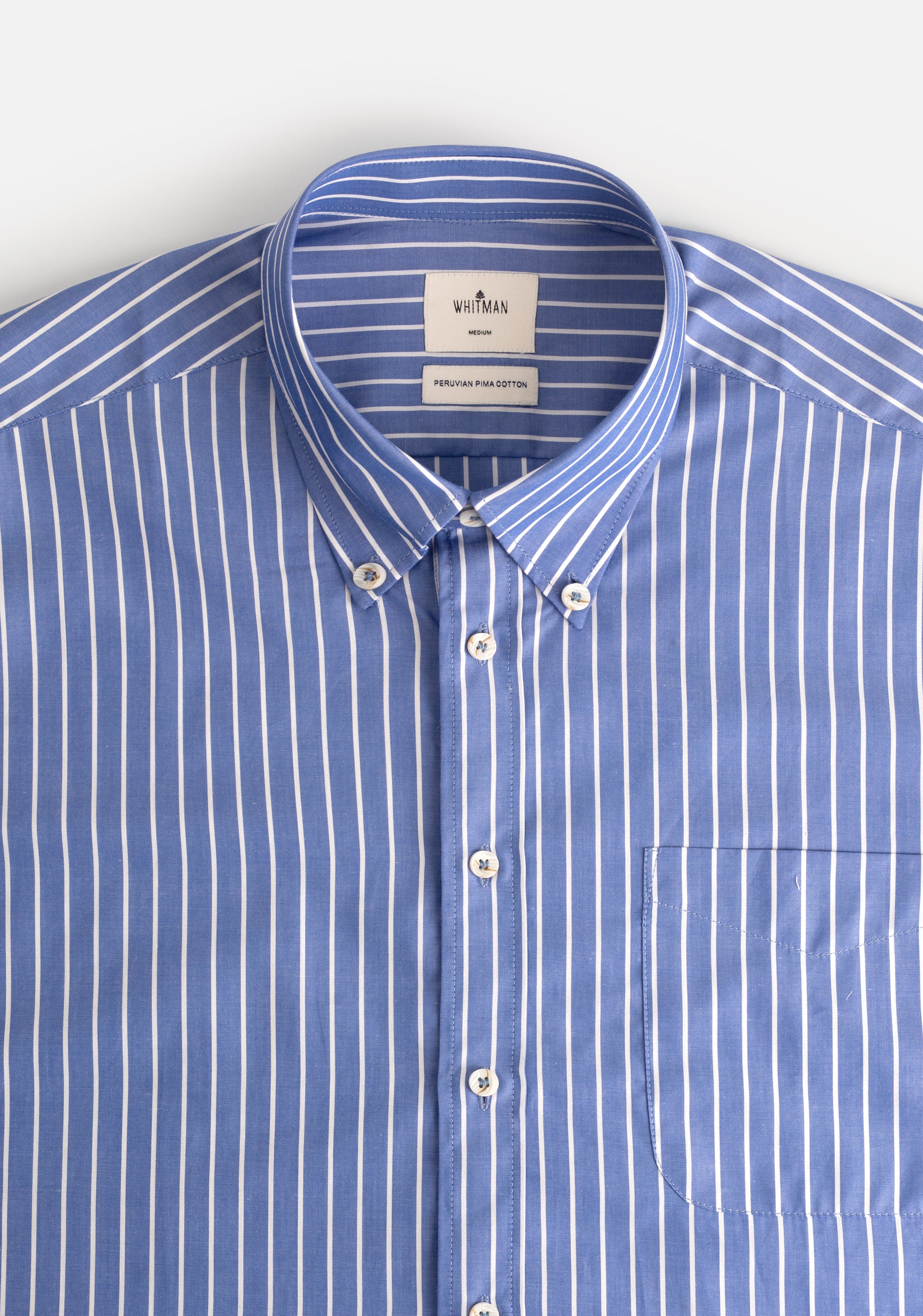 Camisa H CBD Rayas Bols Anc Azul Medio