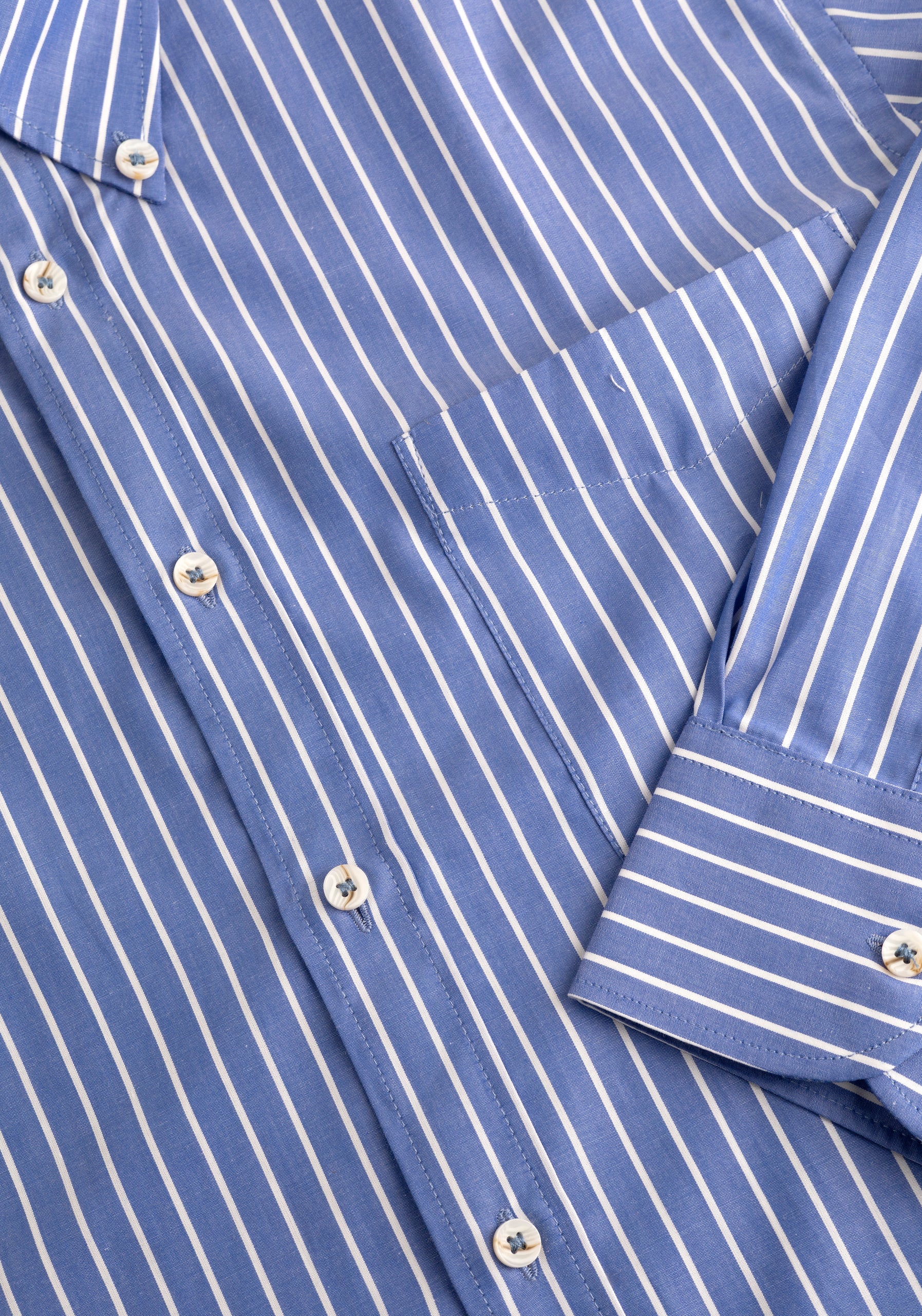 Camisa H CBD Rayas Bols Anc Azul Medio