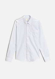 Camisa H CBD Rayas Bols. Grd. Azul Medio