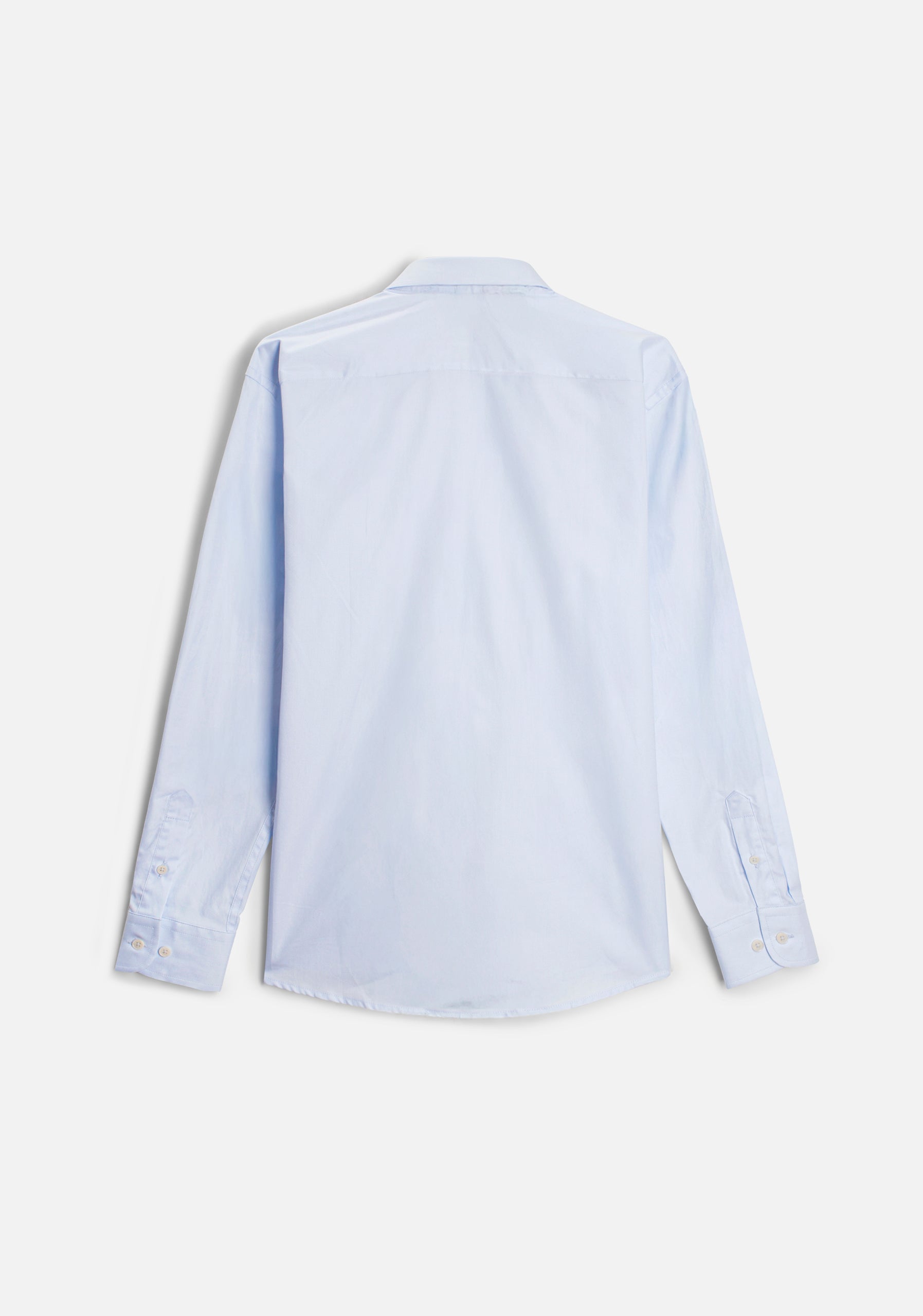 Camisa para hombre color azul 100% algodón vista posterior