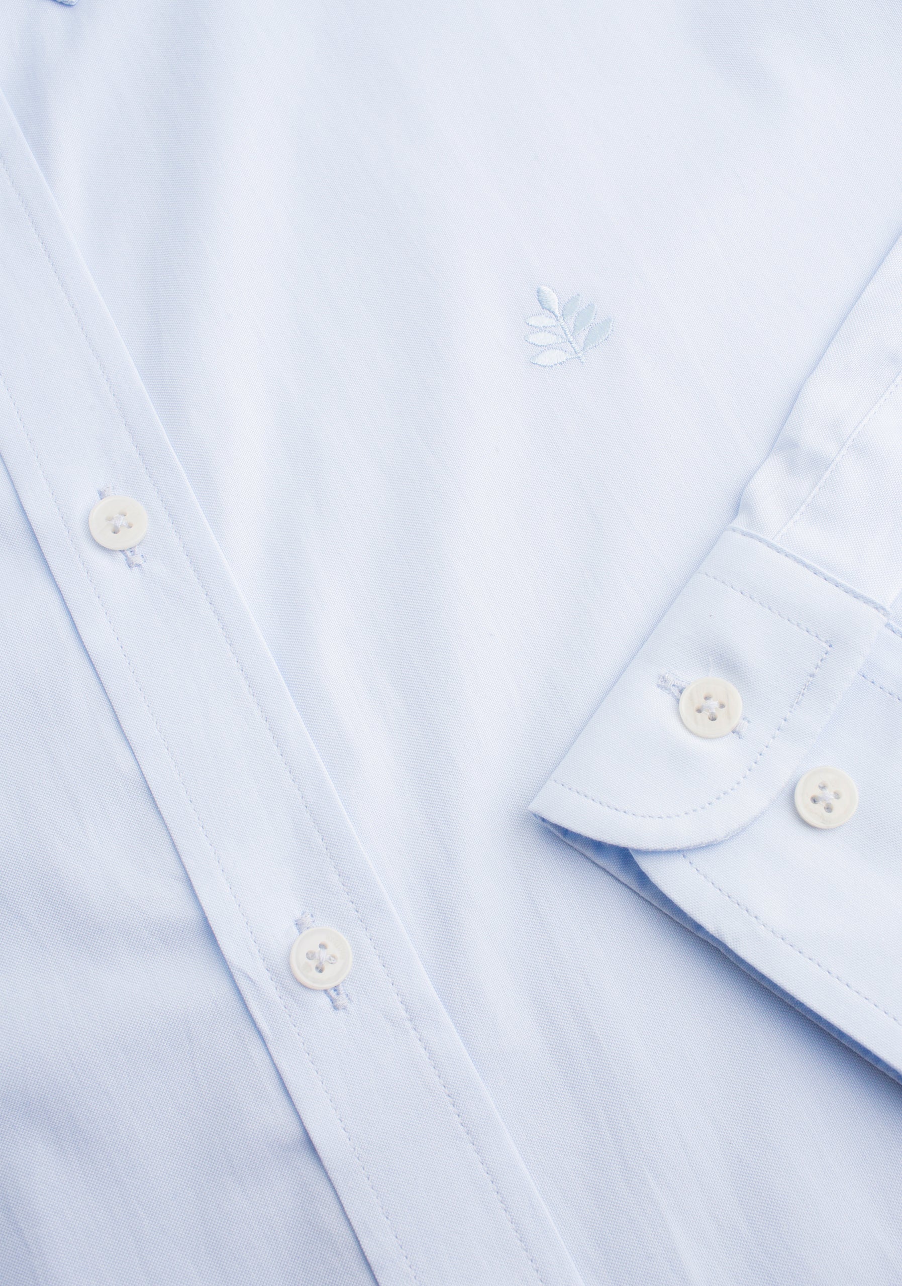 Camisa para hombre color azul 100% algodón detalle botones