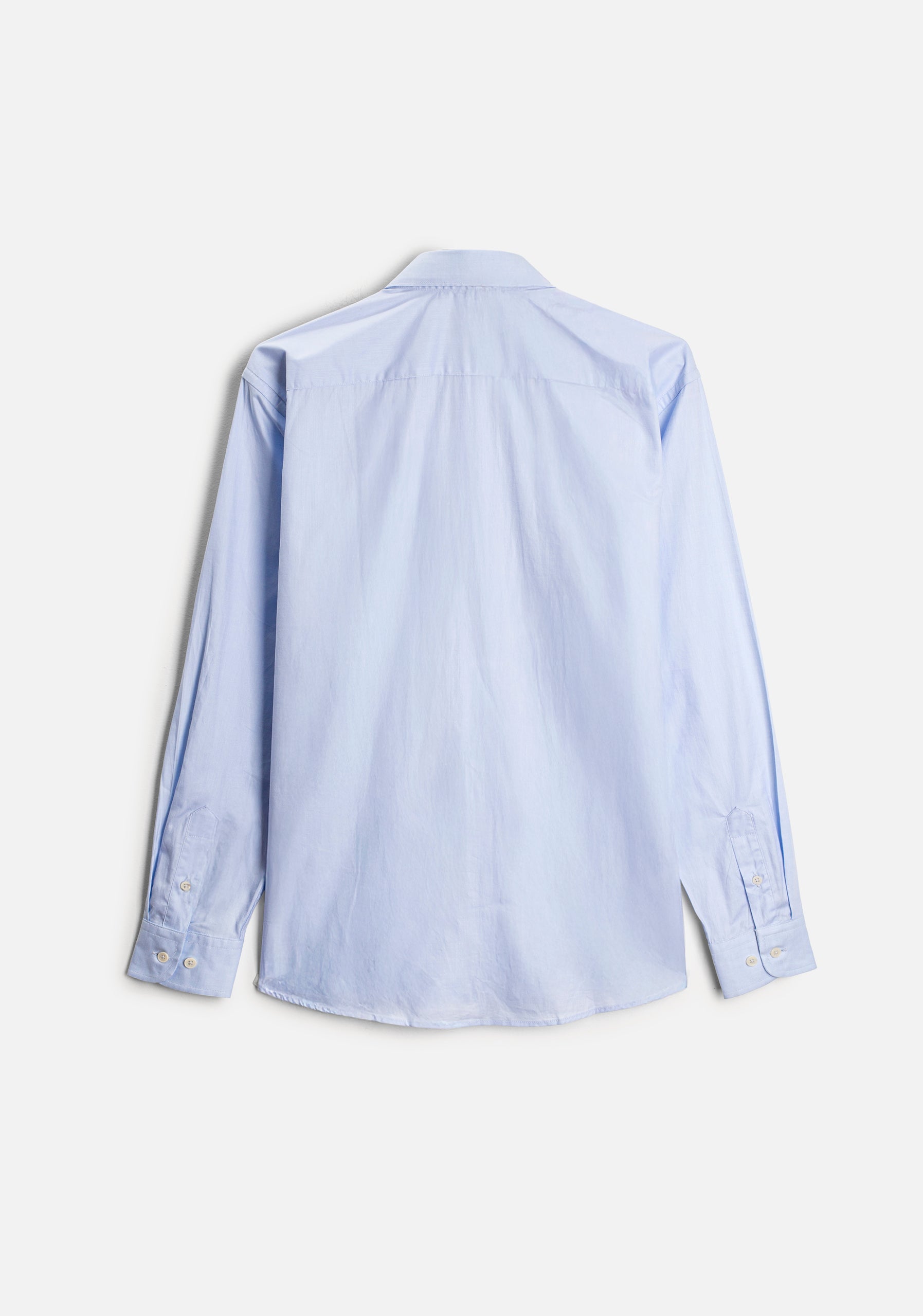 Camisa para hombre color azul 100% algodón vista posterior
