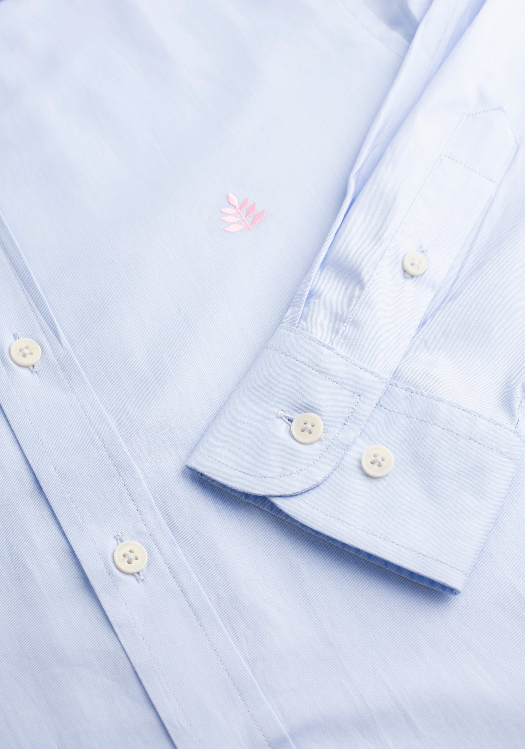 Camisa para hombre color azul 100% algodón detalle botones