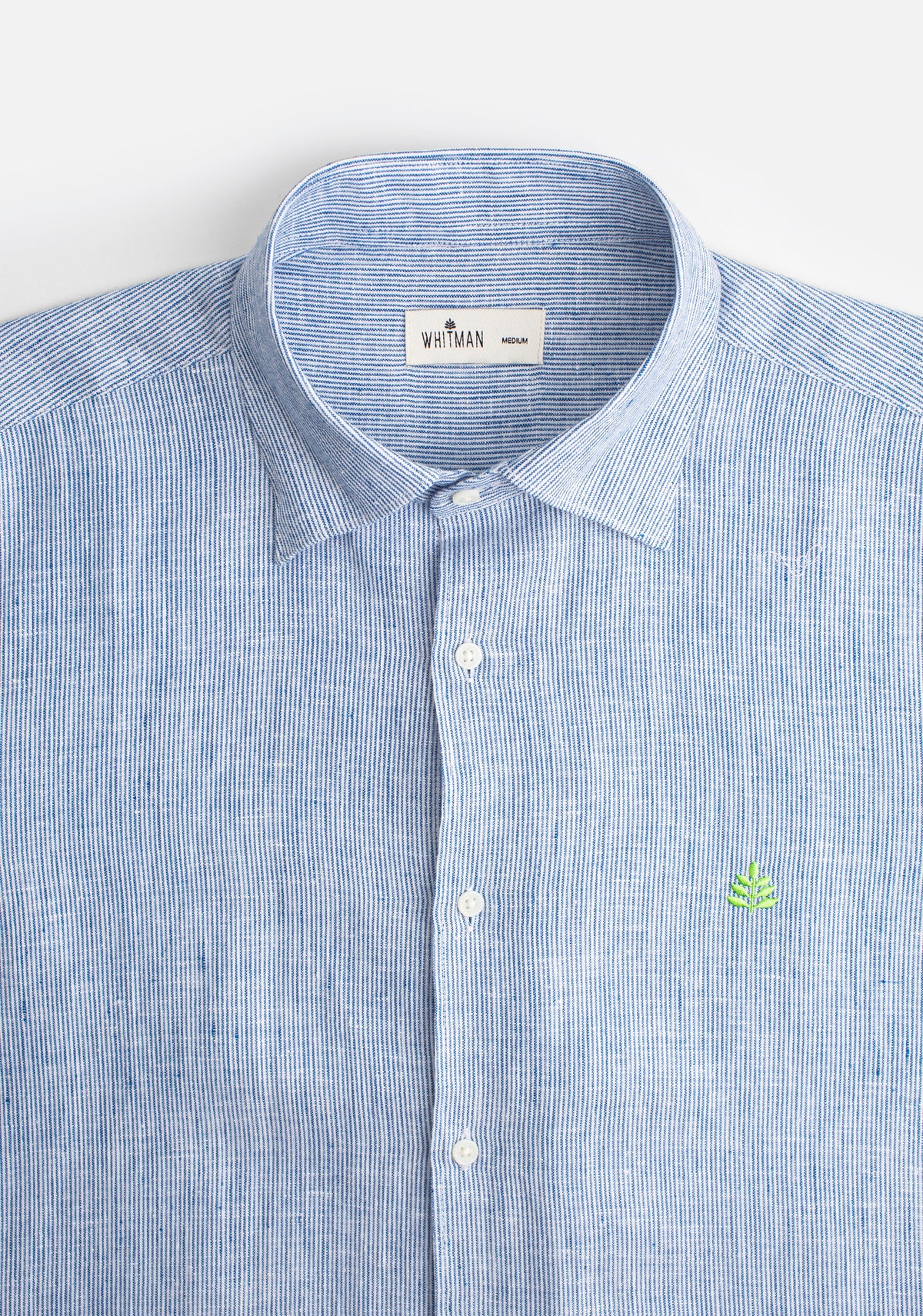 Camisa H CI Emanuelle Lino Rayas L-Ver Azul Osc-2