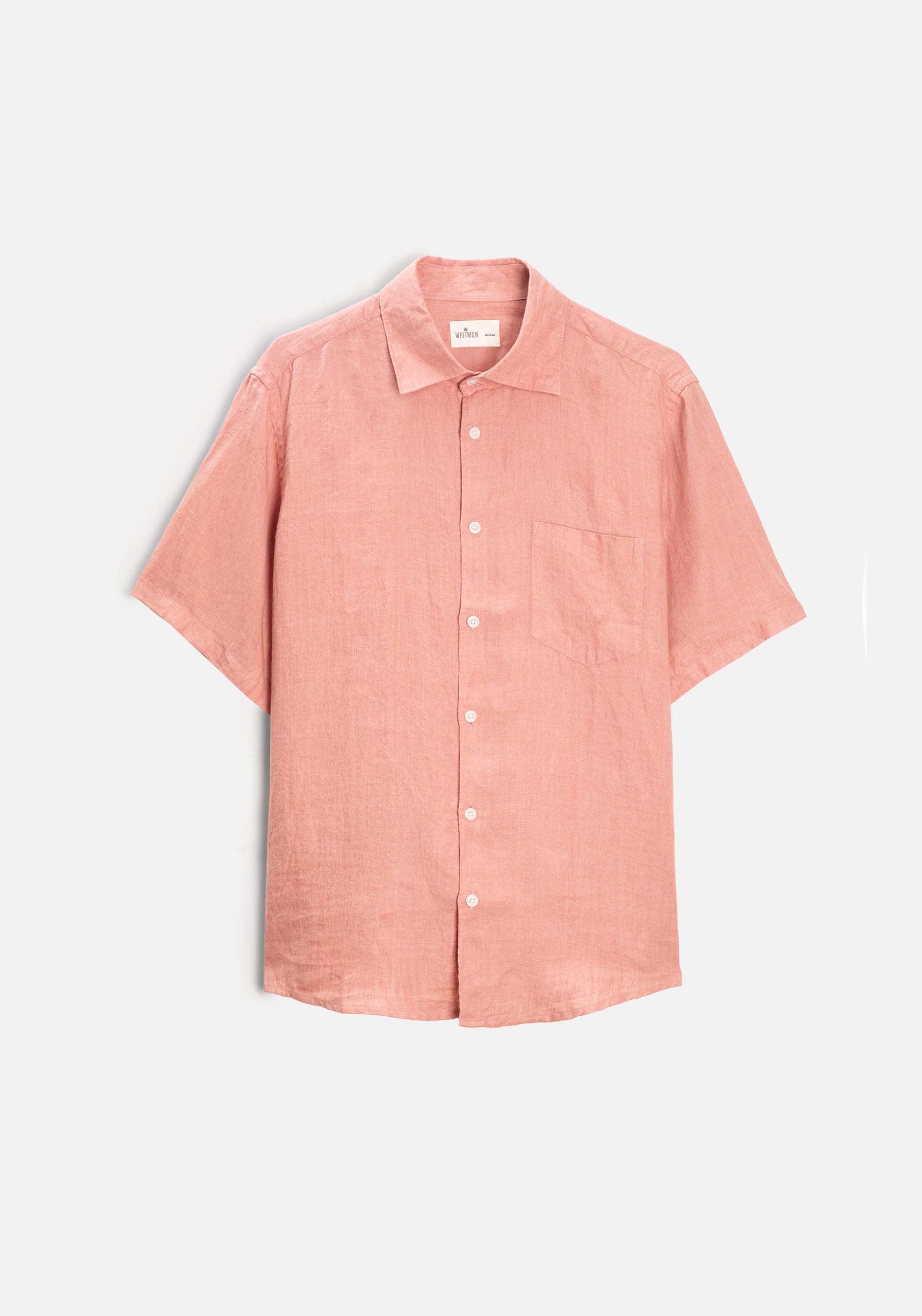 Camisa H CI Harlem Lino Unicolor Palo Rosa