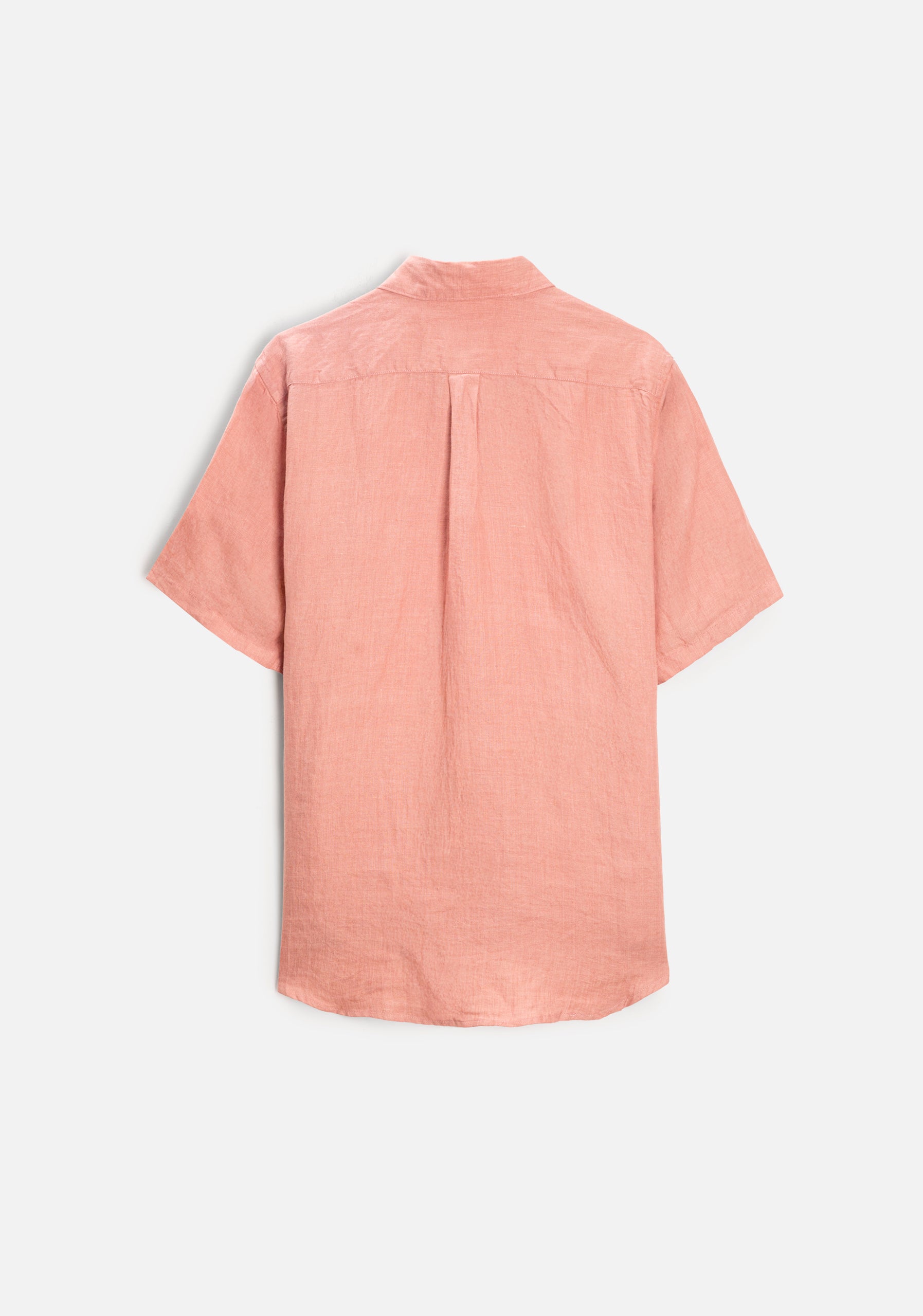 Camisa H CI Harlem Lino Unicolor Palo Rosa