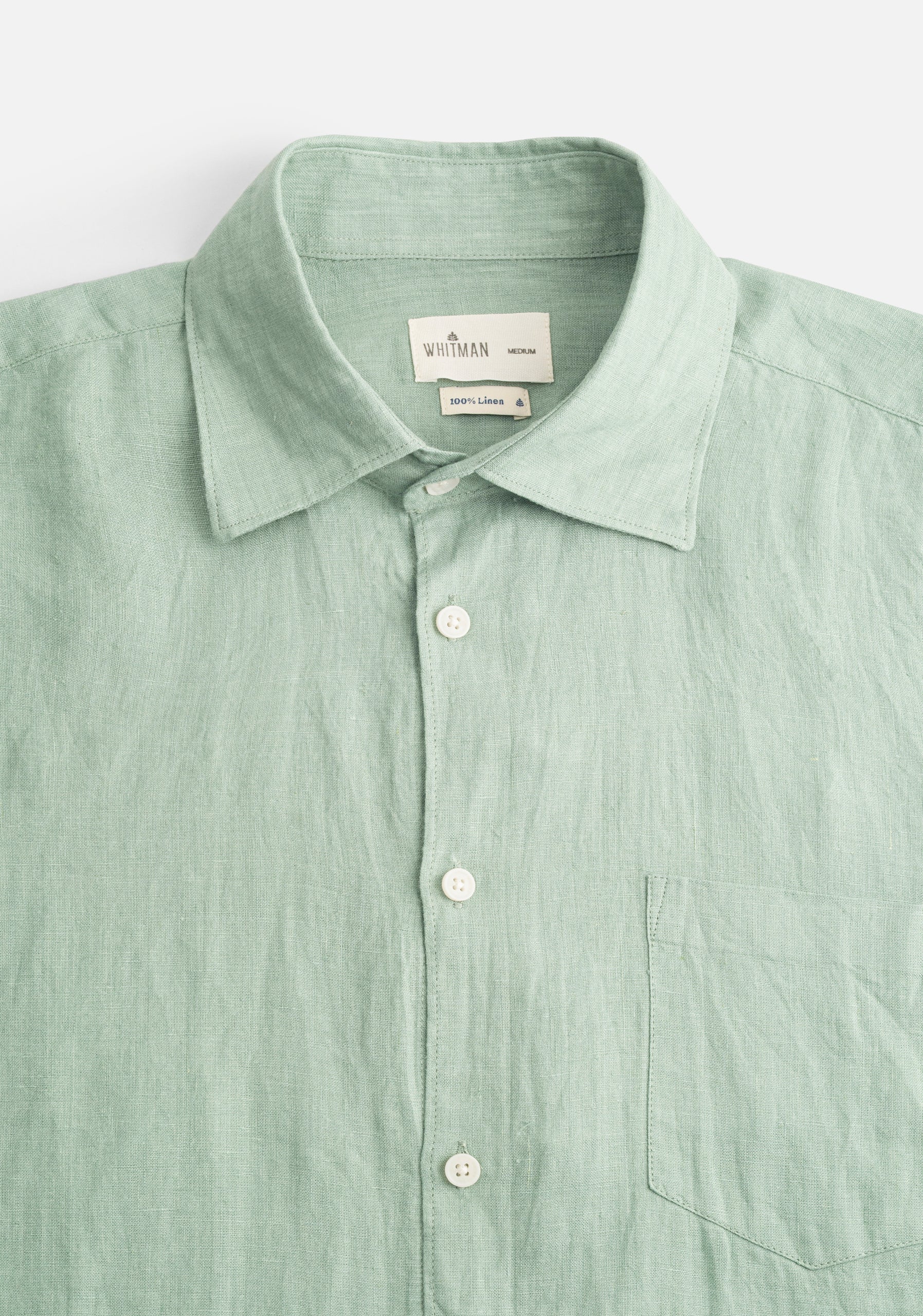 Camisa H CI Harlem Lino Unicolor Verde Med