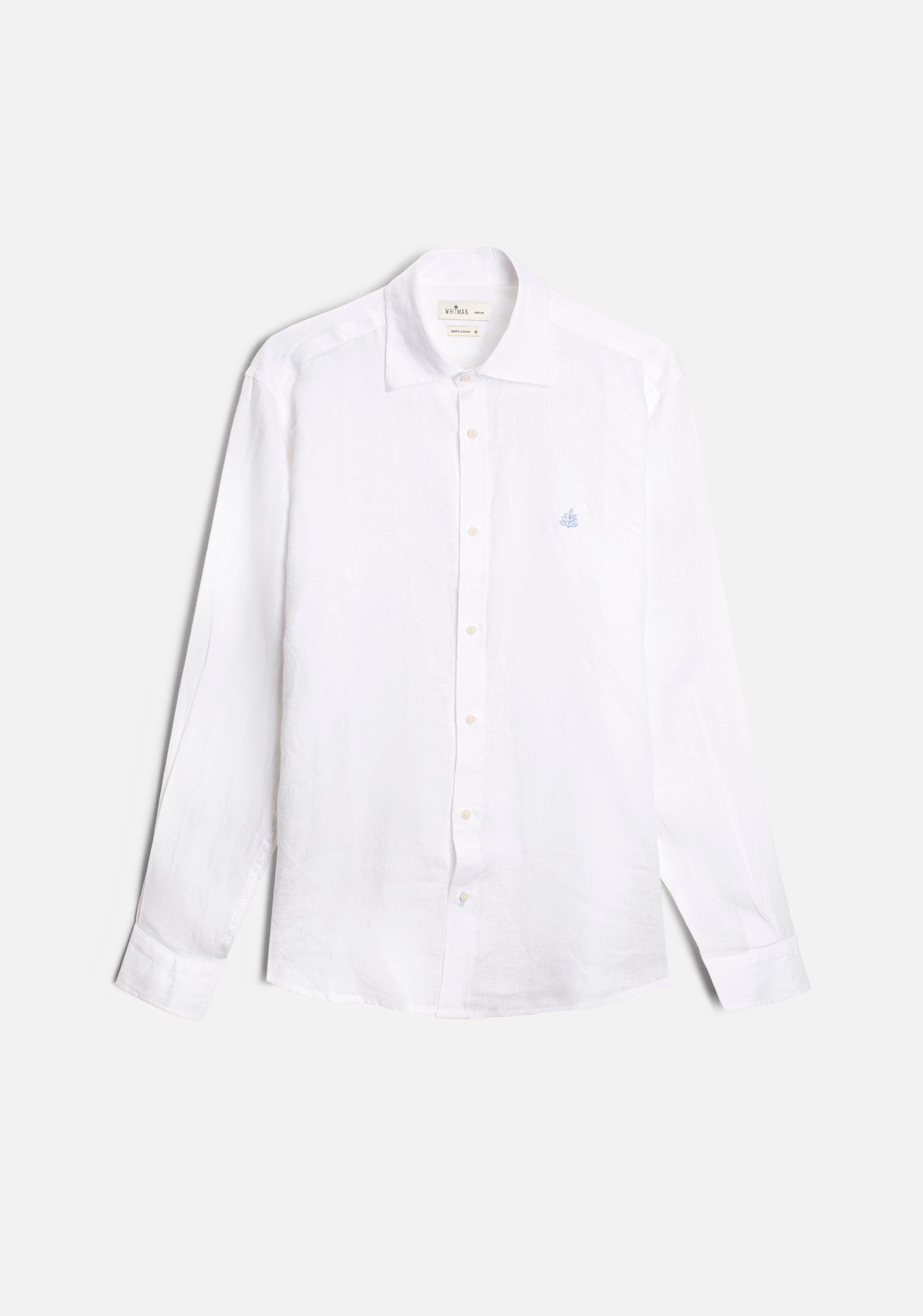 Camisa H CI Lino L-Azl Blanco