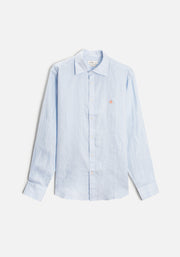 Camisa H CI Lino L-Sal Azul Claro