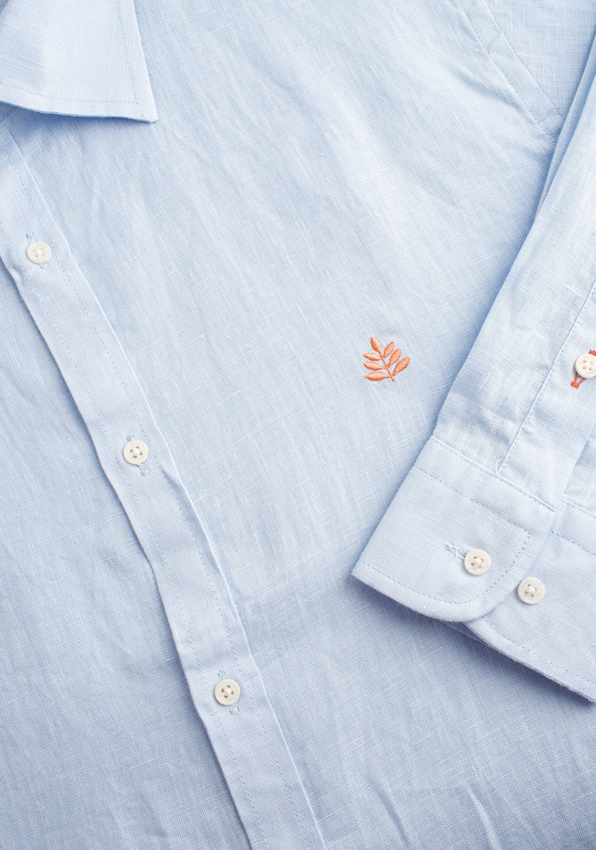 Camisa H CI Lino L-Sal Azul Claro