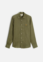 Camisa H CI Lino L-Ter Verde Olive