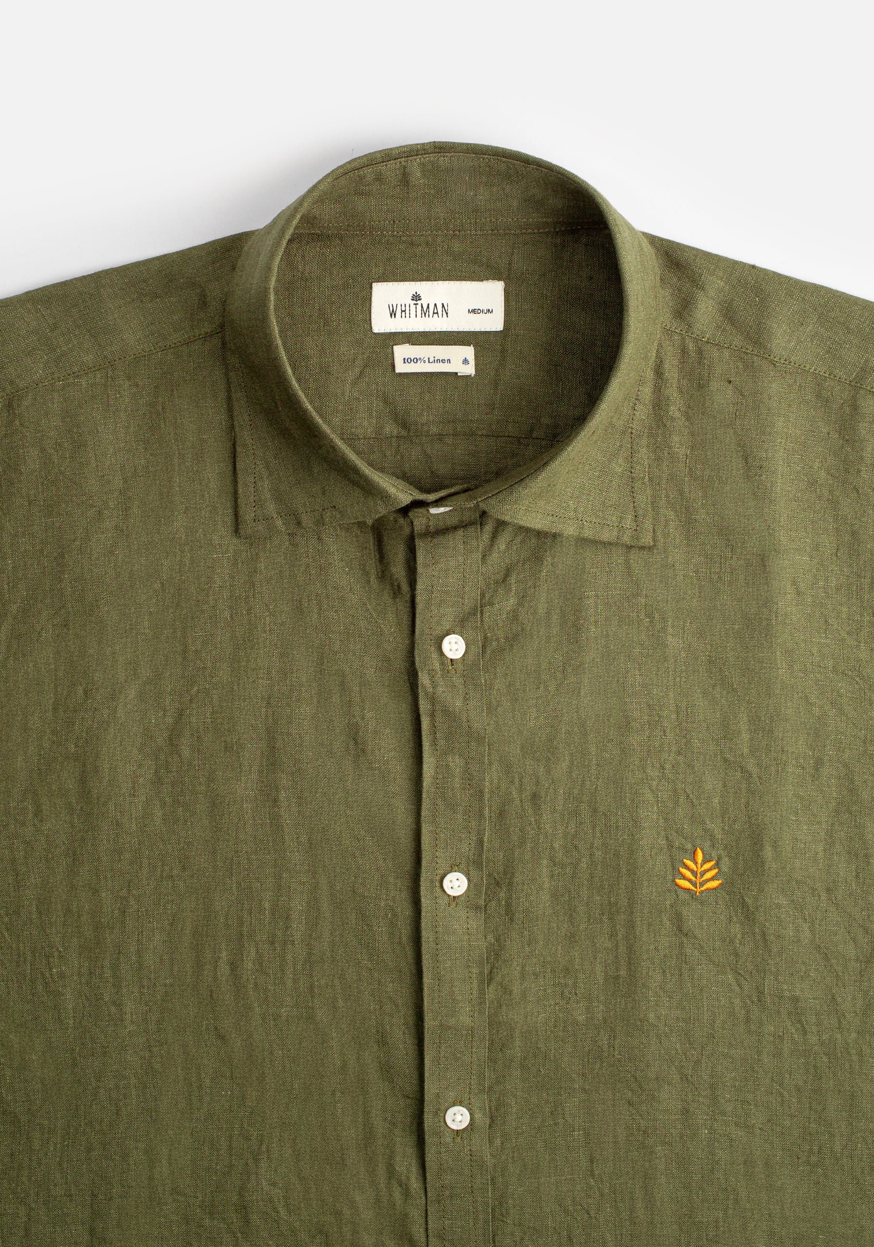 Camisa H CI Lino L-Ter Verde Olive