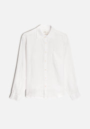 Camisa H CI Lino Unicolor Bols Blanco