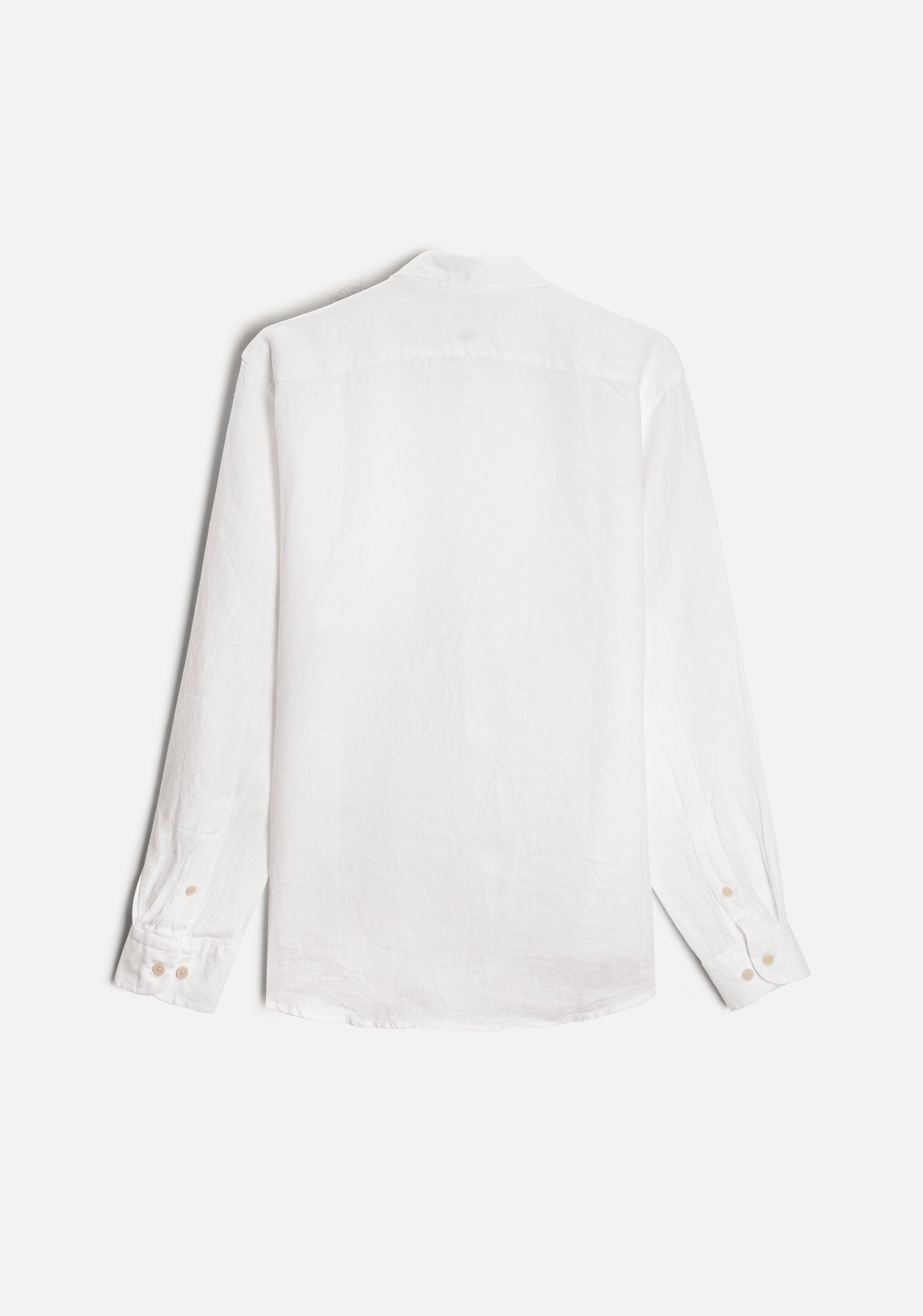 Camisa H CI Lino Unicolor Bols Blanco