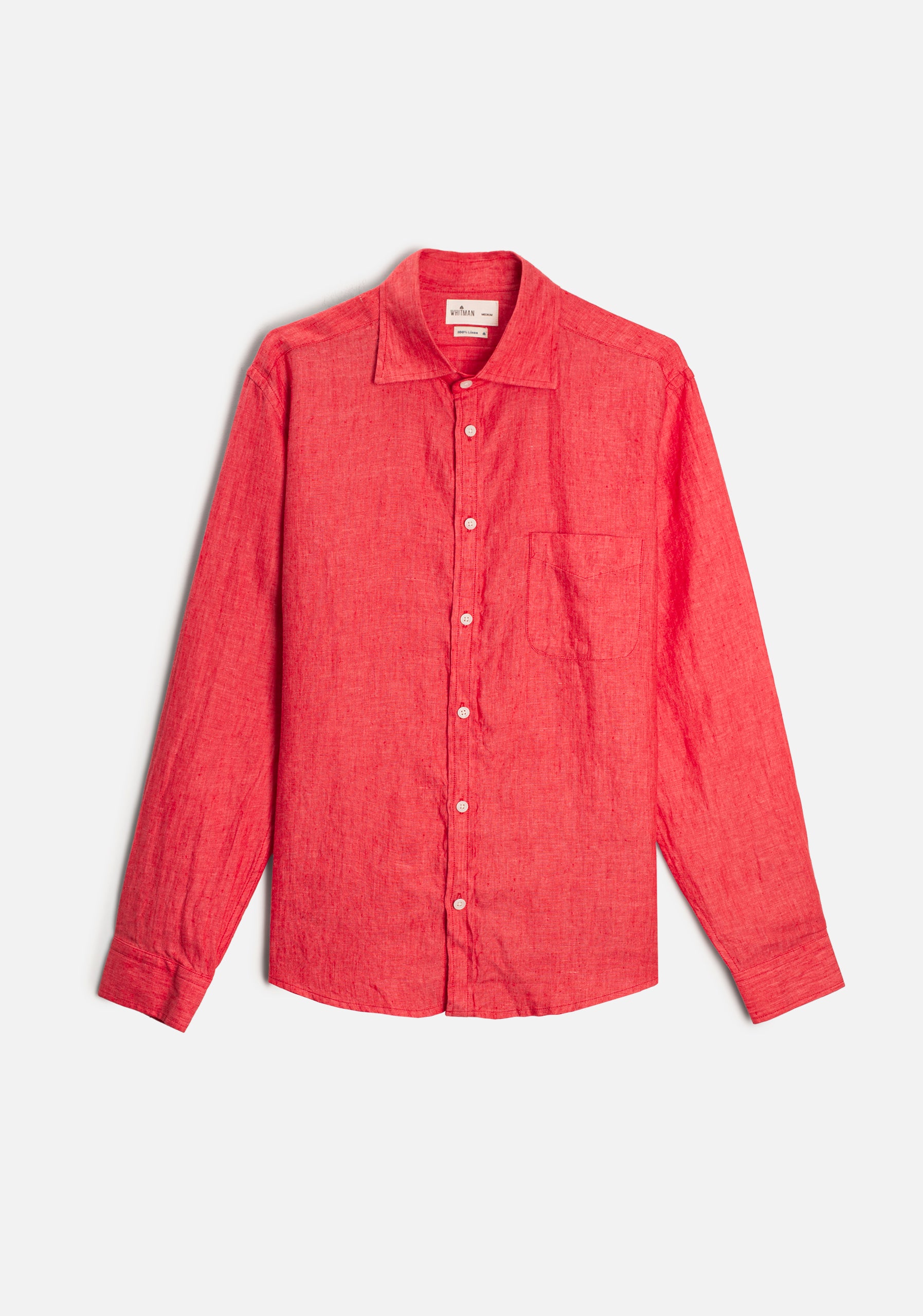 Camisa H CI Lino Unicolor Bols Coral