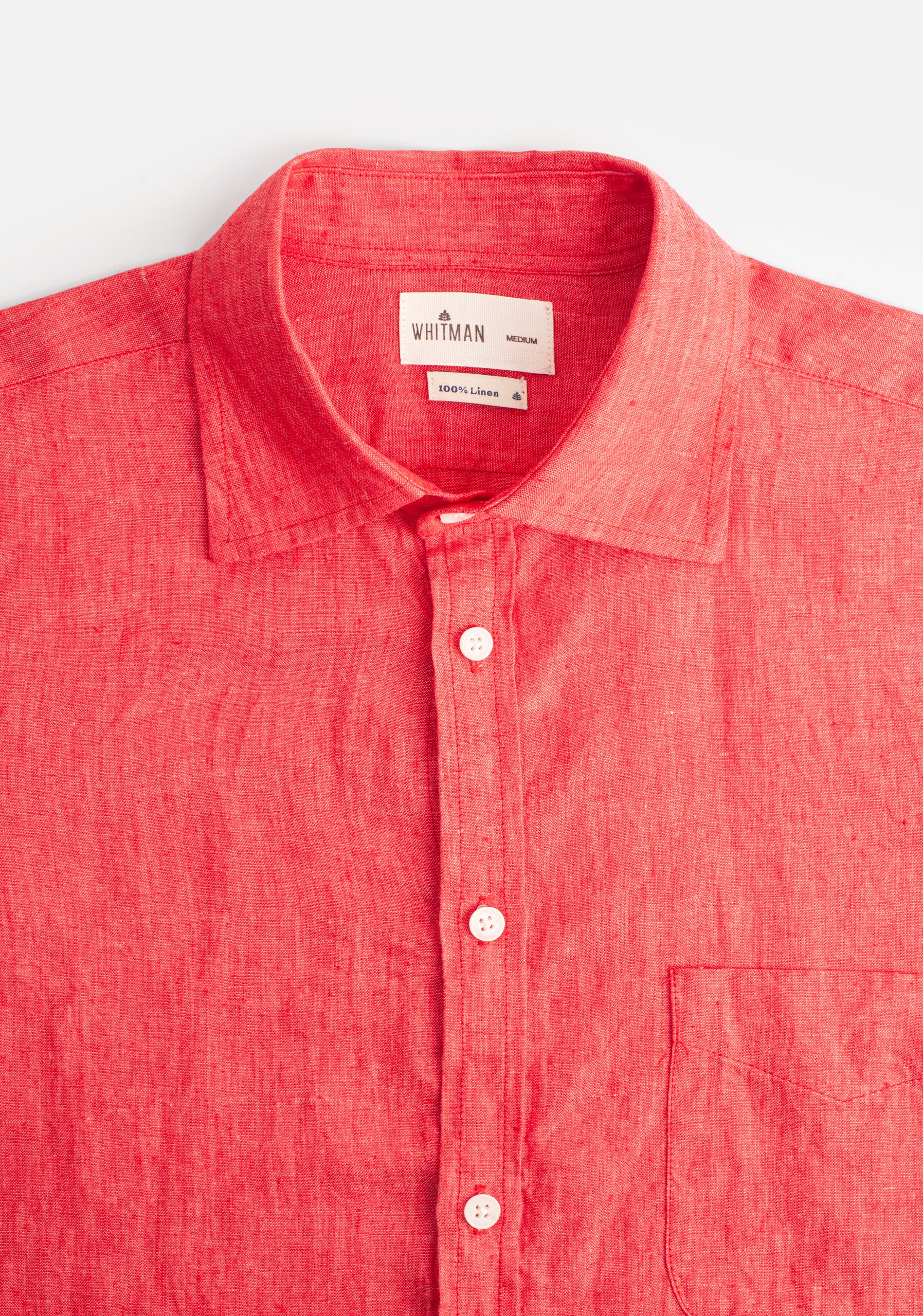 Camisa H CI Lino Unicolor Bols Coral