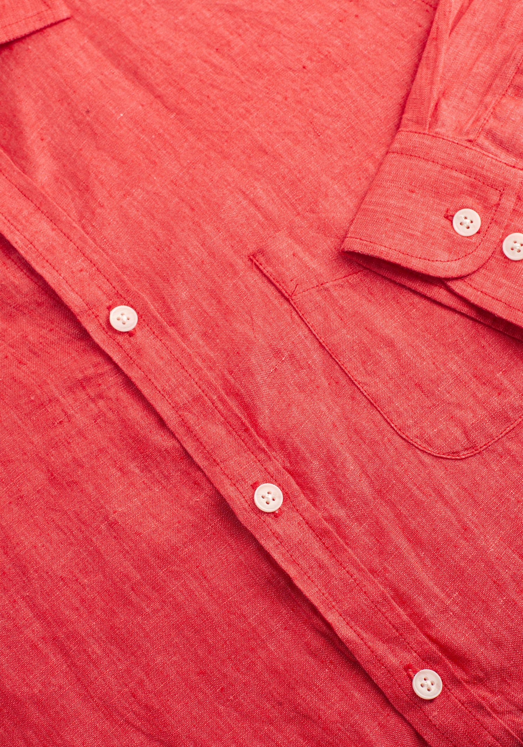 Camisa H CI Lino Unicolor Bols Coral