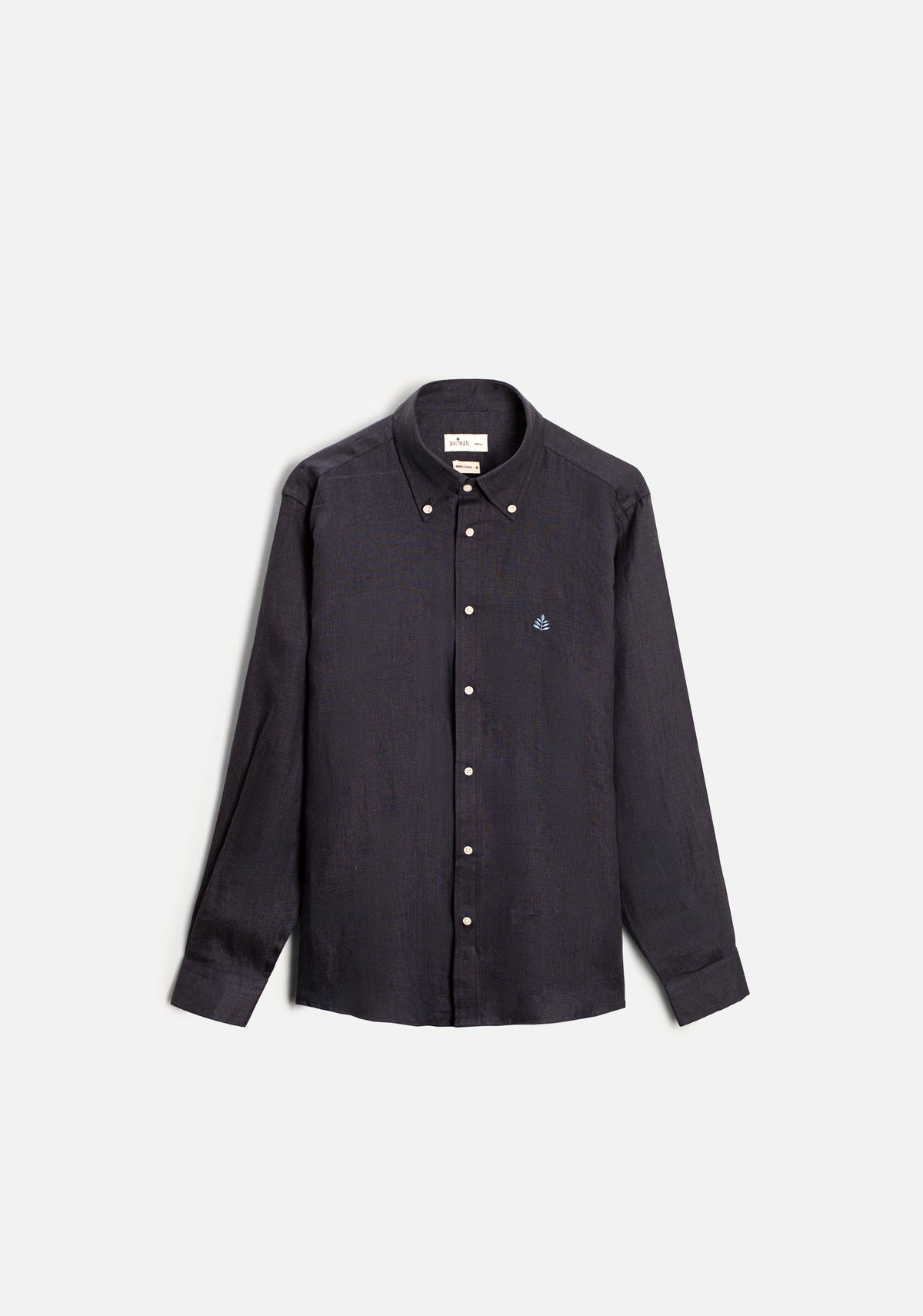 Camisa H CI Lino L-Azl Azul Osc-1