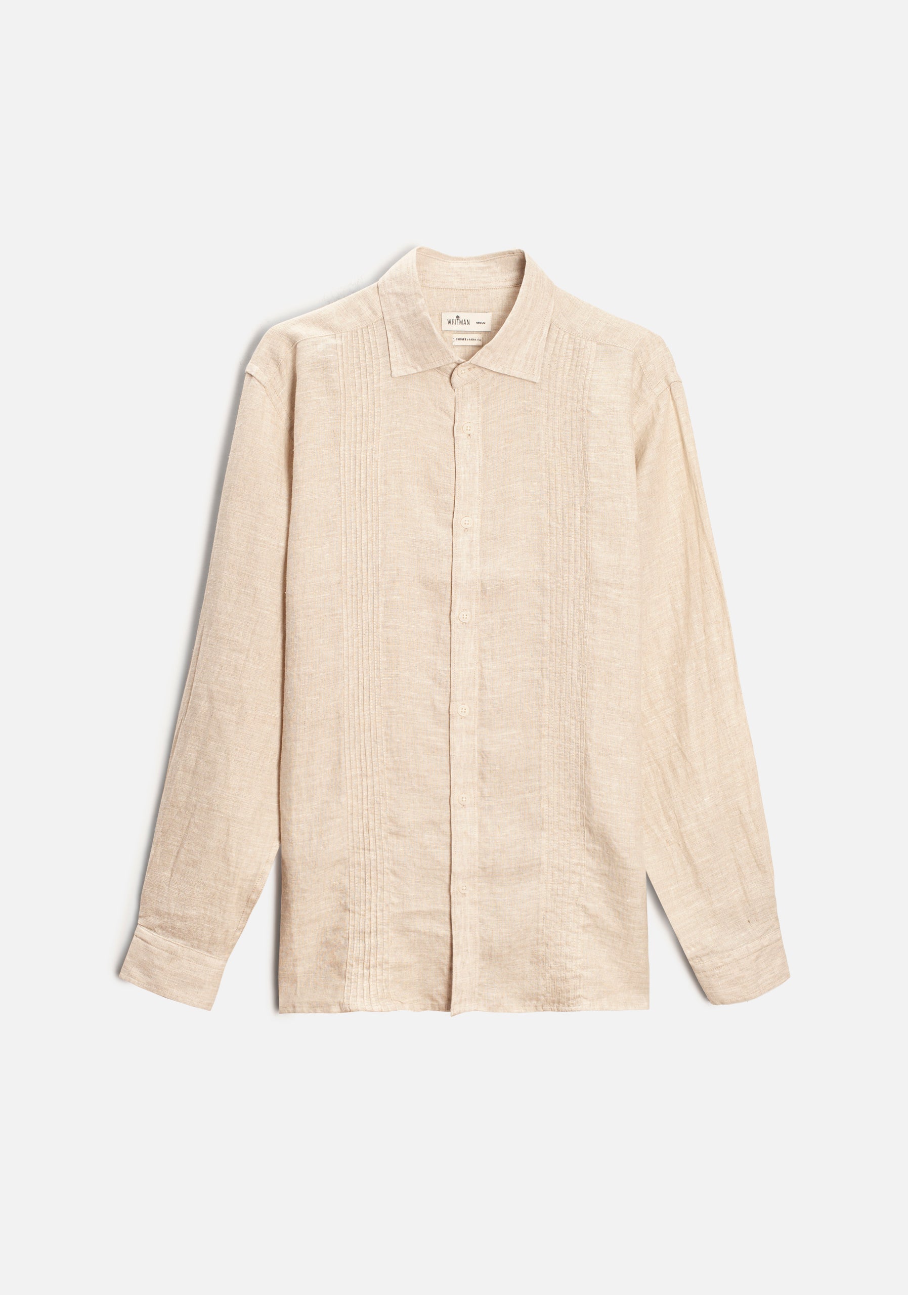 Camisa H Cachao Guayabera Unicolor  Avena