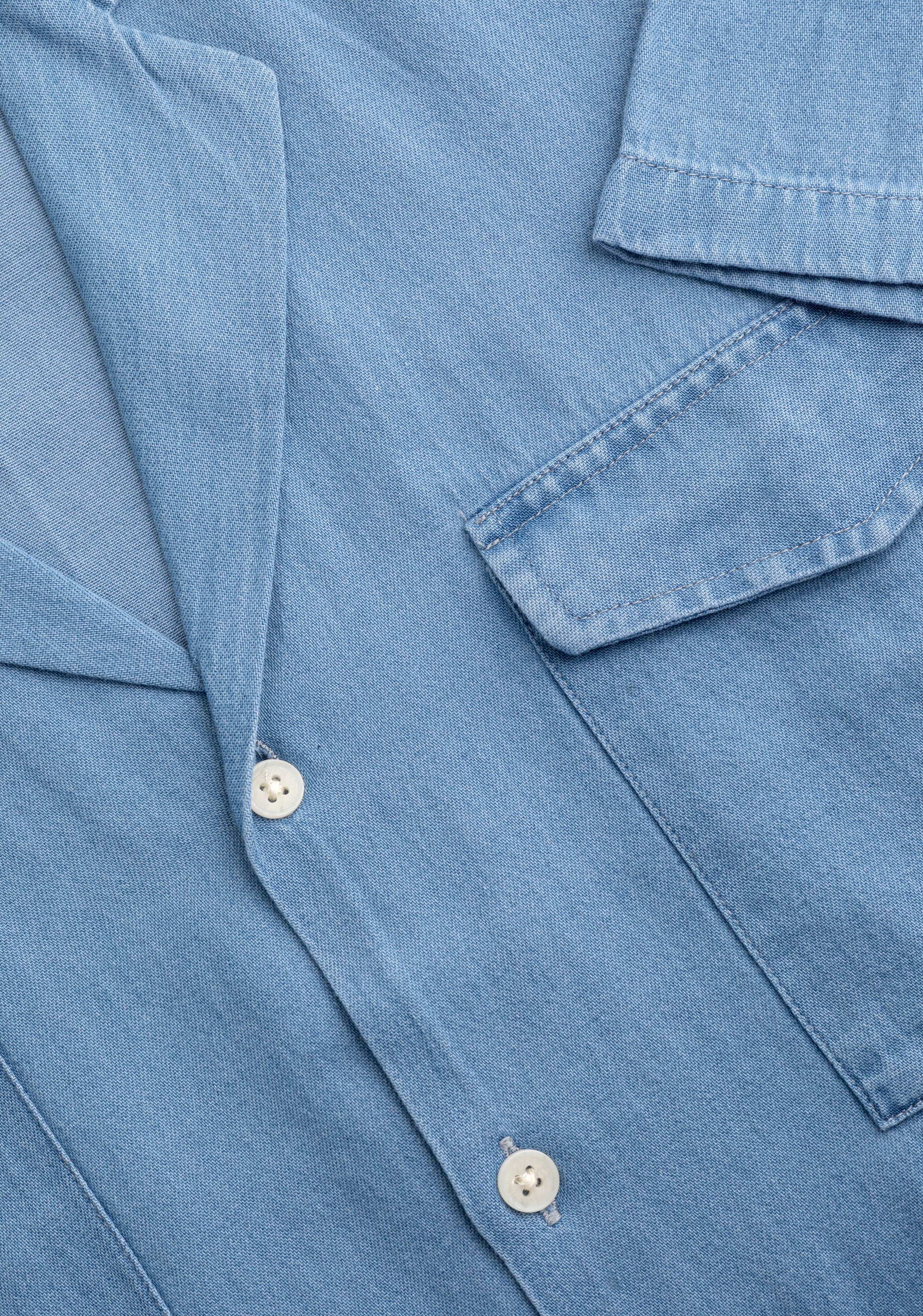 Camisa H Cubana Indigo Azul Med MC