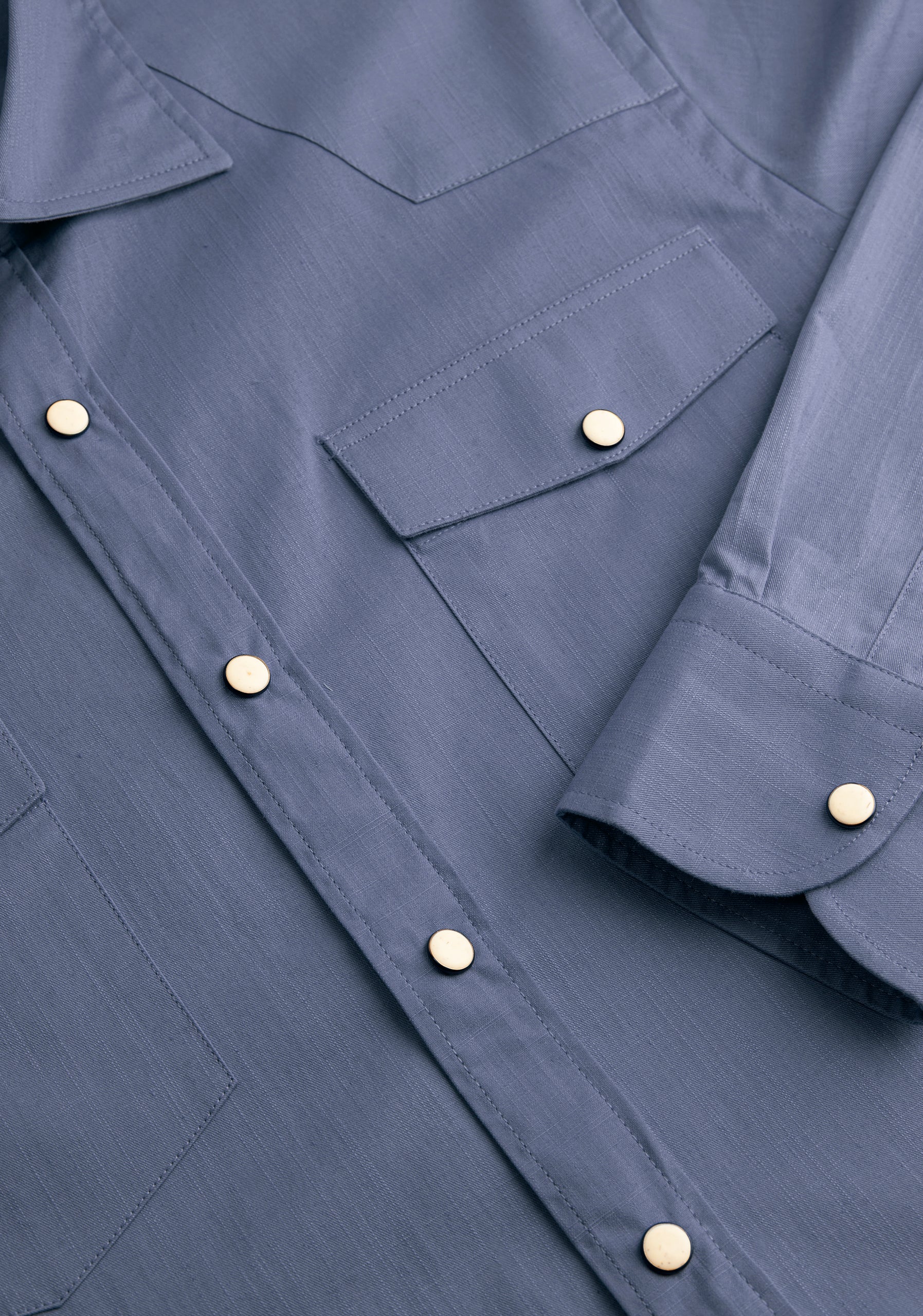 Camisa H Desert Bols Azul Med