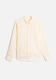 Camisa para hombre color beige de tencel y algodón