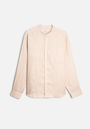 Camisa H Lino Cuello Nerú Bols. Avena