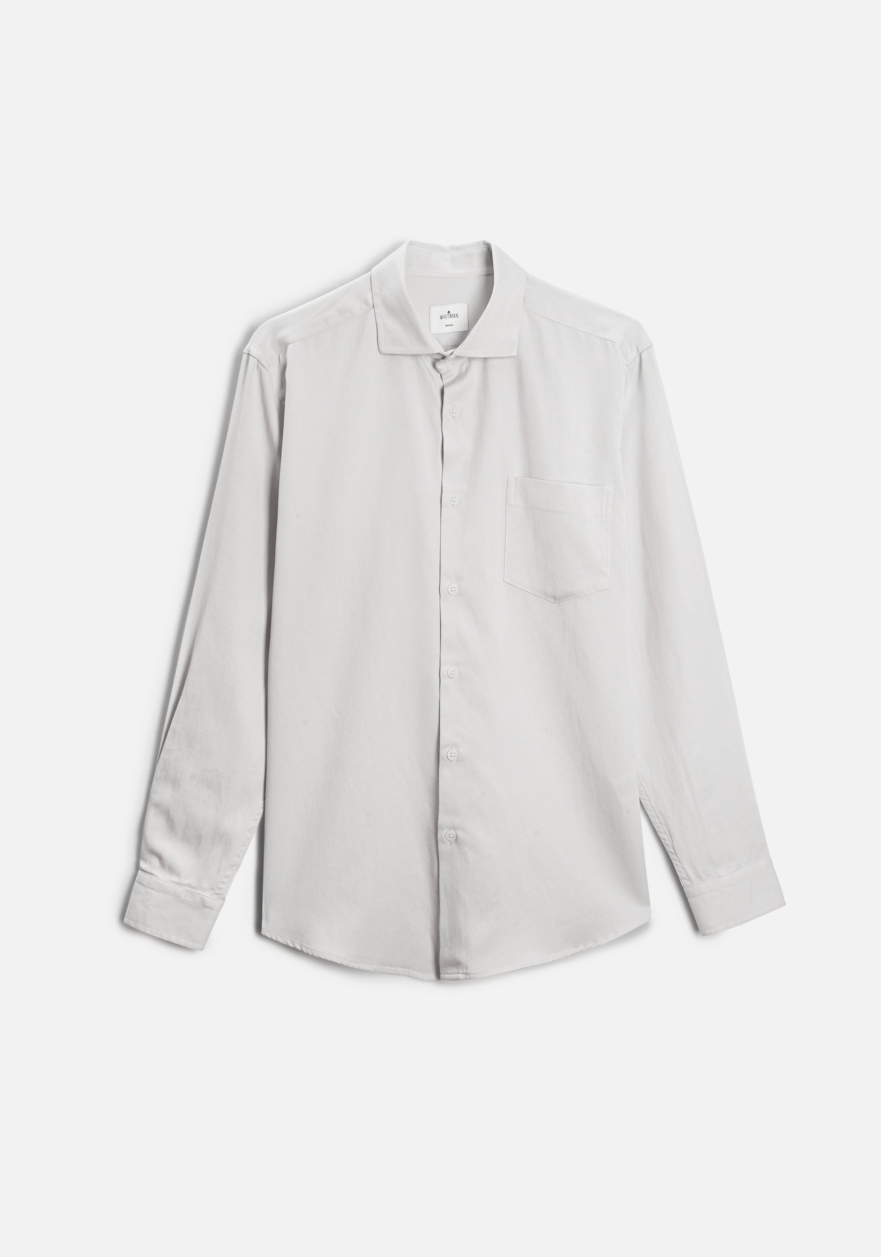 Camisa hombre gris Hamilton de Whitman en Tencel y algodón.