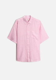 Camisa Lino Harlem Rayas Rosadas