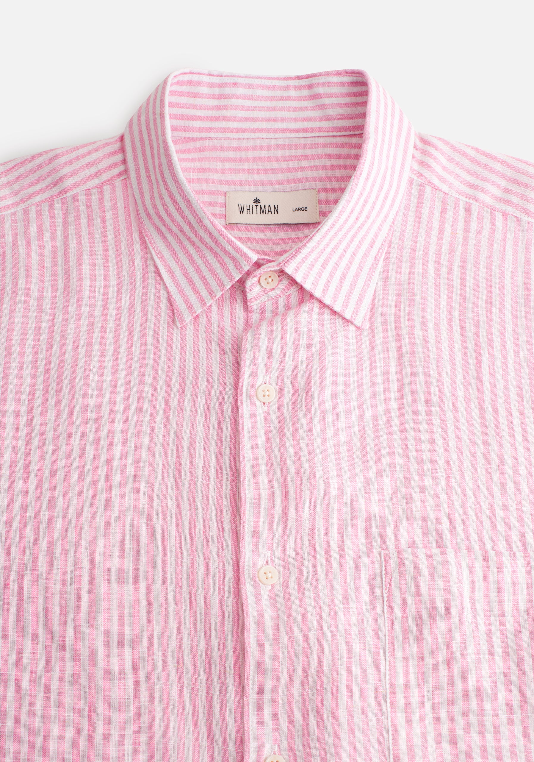 Camisa Lino CF Harlem Rayas Rosadas